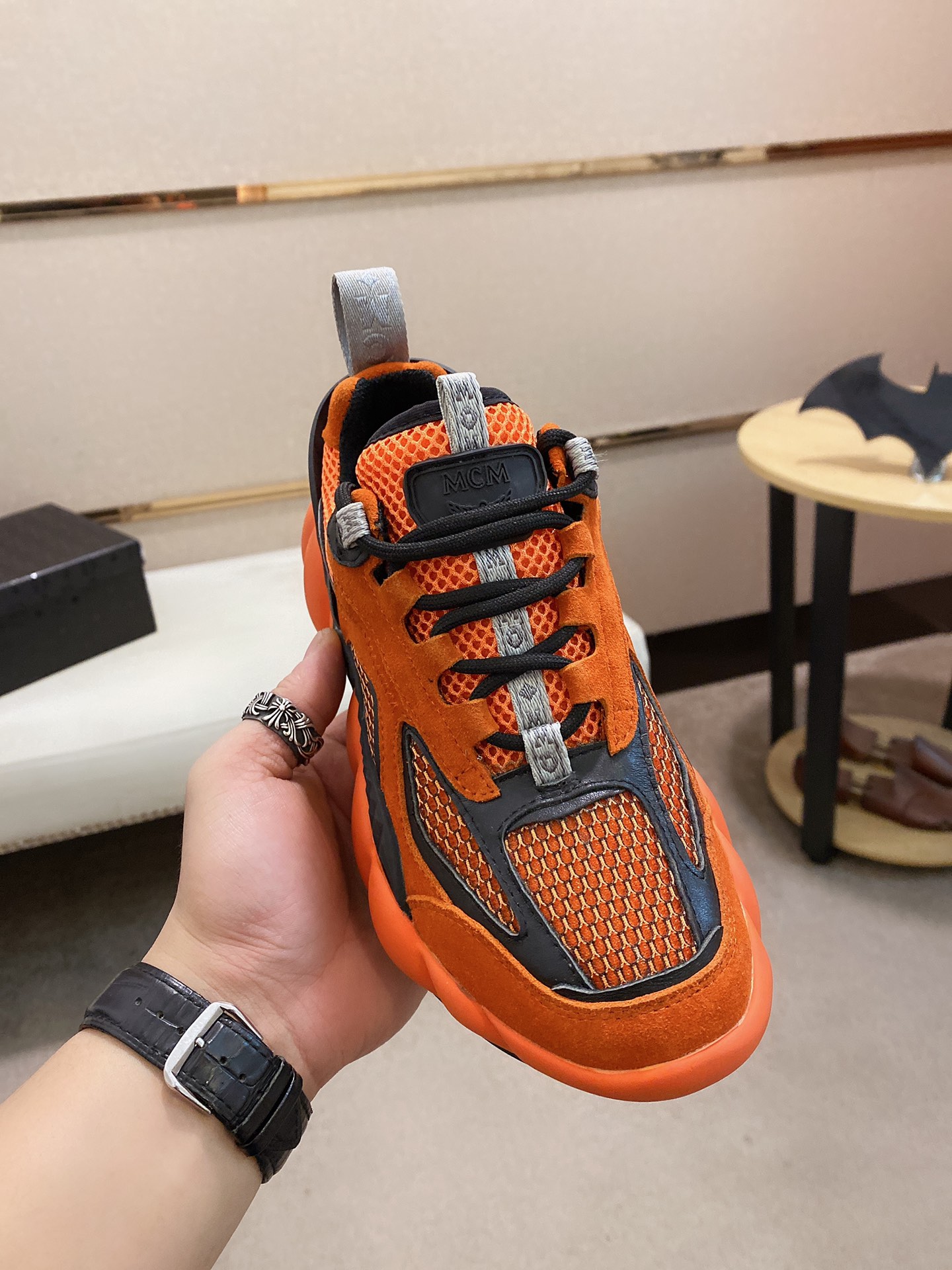 MCM Low Top Logo Lace-up Sneakers 8 - vstockx