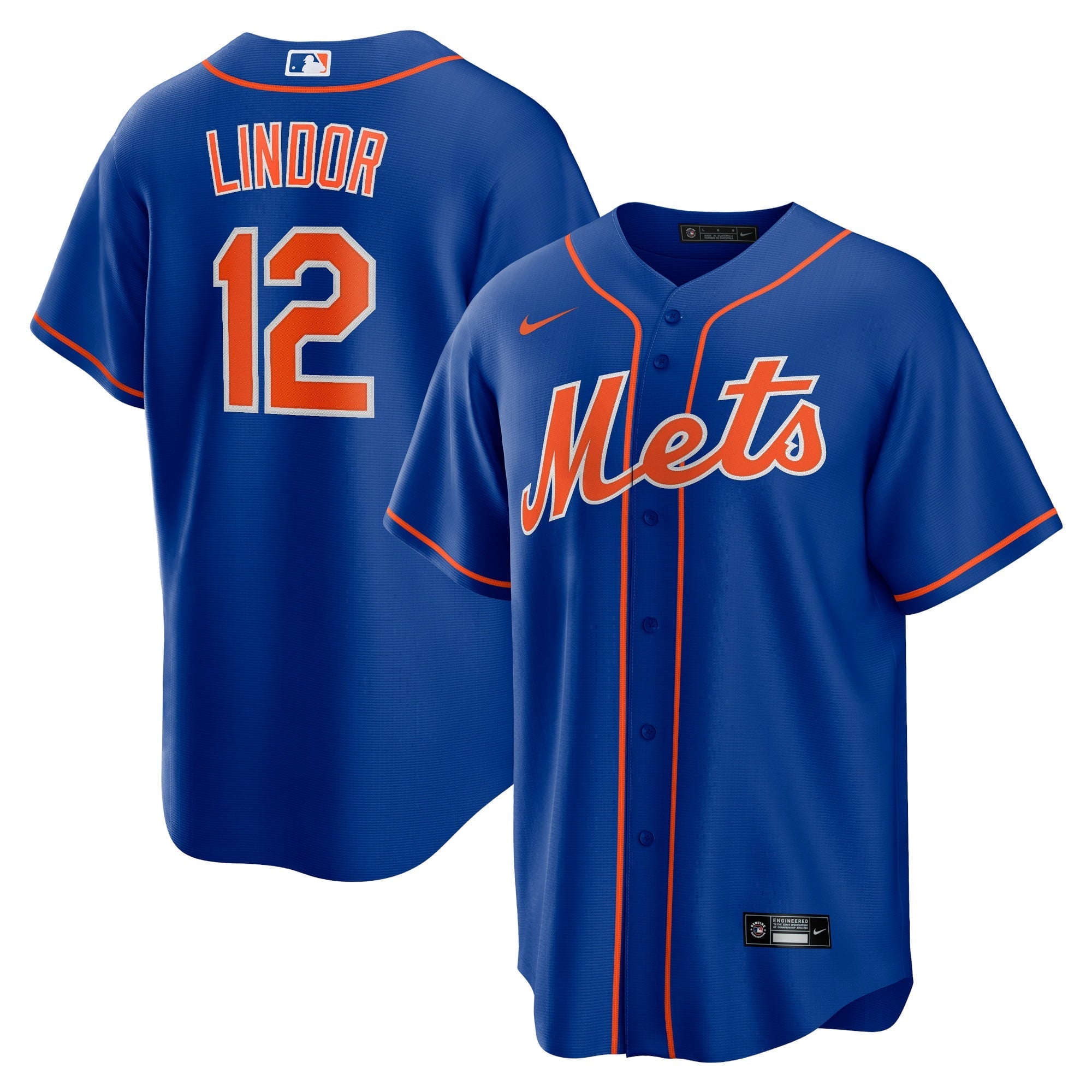 Men's Nike Francisco Lindor Royal New York Mets Alternate Replica Player Jersey - vstockx