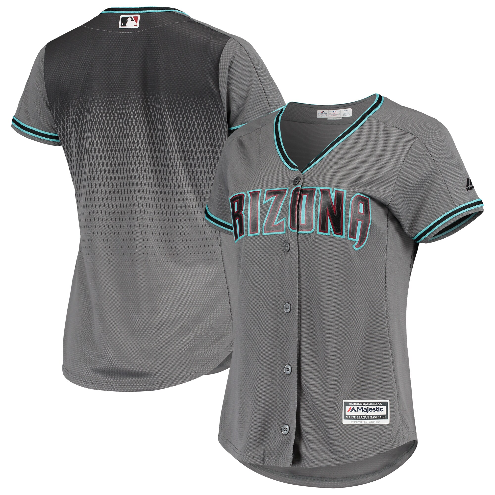 Arizona Diamondbacks Majestic Women's Road Official Team Jersey - Gray - vstockx