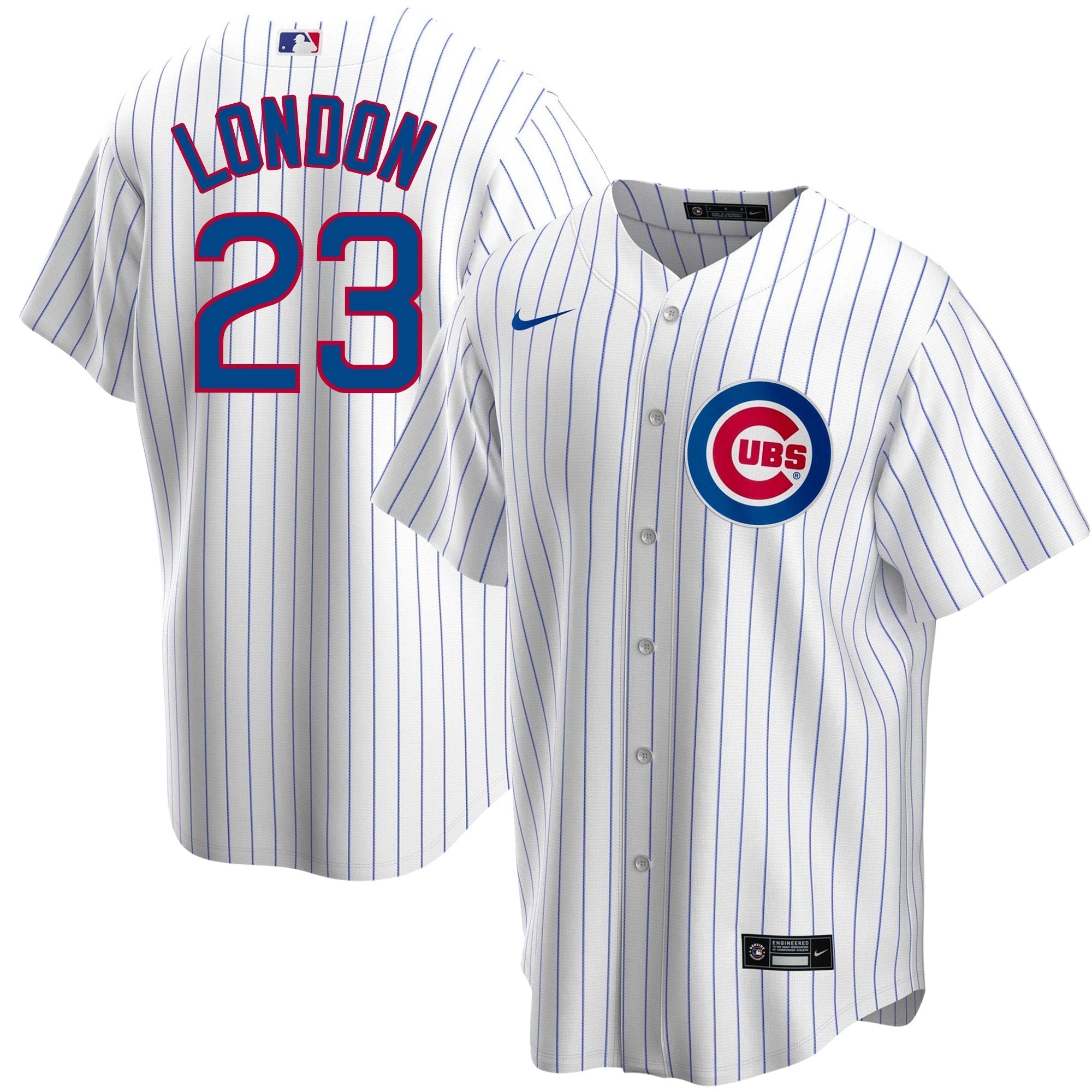 London 23 Chicago Cubs Home Pinstripe Nike Men's Replica Jersey - vstockx