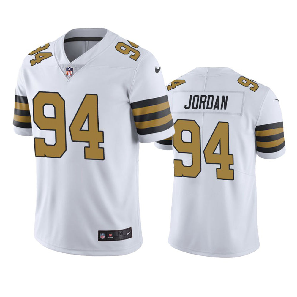 Youth New Orleans Saints Cam Jordan Vapor Jersey - White - vstockx