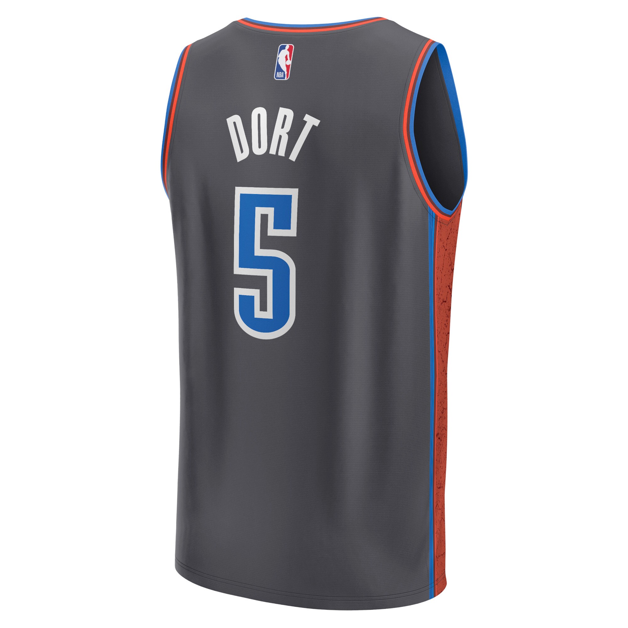 Luguentz Dort Oklahoma City Thunder Fanatics Branded 2022/23 Fastbreak Jersey - City Edition - Anthracite - vstockx