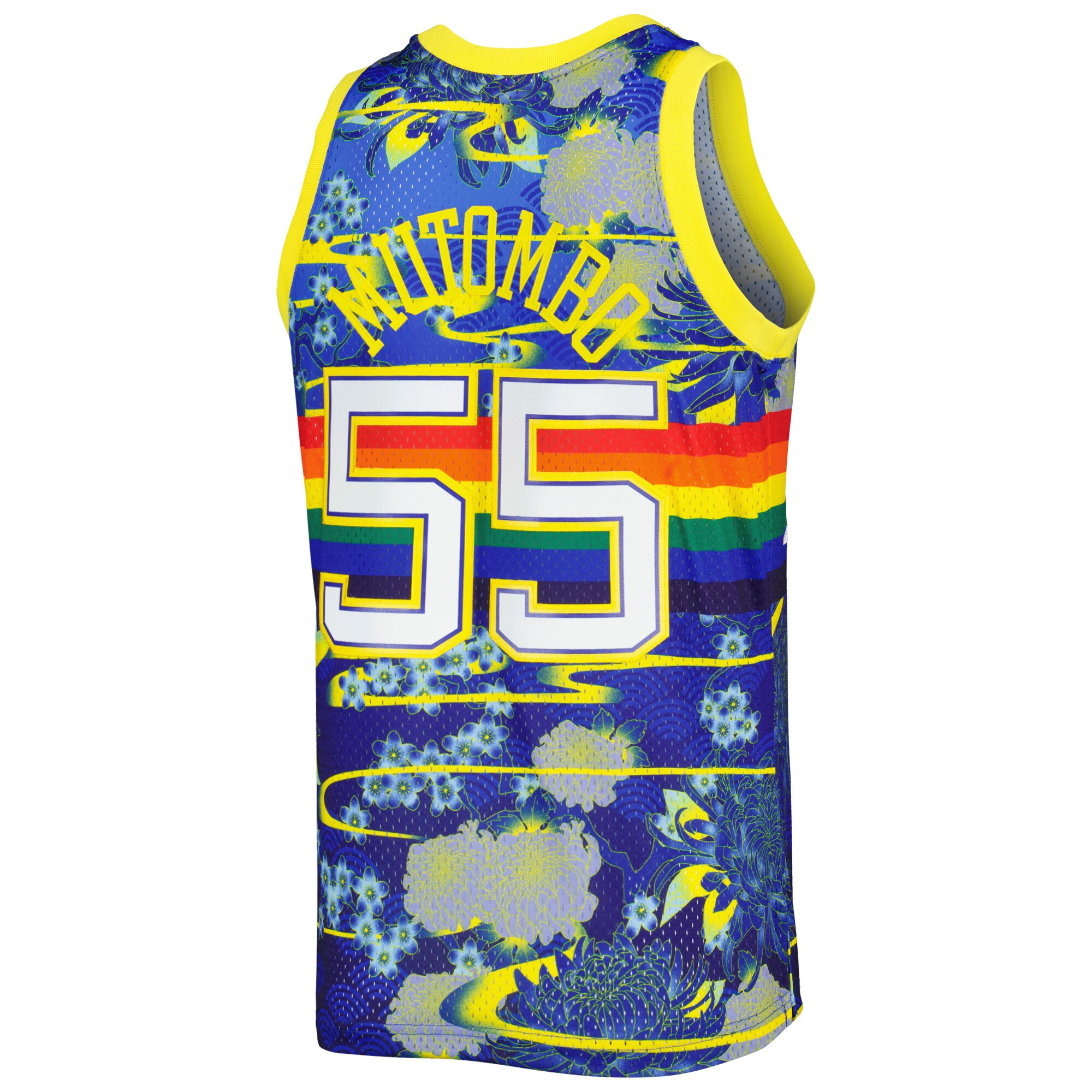 Dikembe Mutombo Denver Nuggets Mitchell & Ness Hardwood Classics Lunar New Year Swingman Jersey - Blue - vstockx