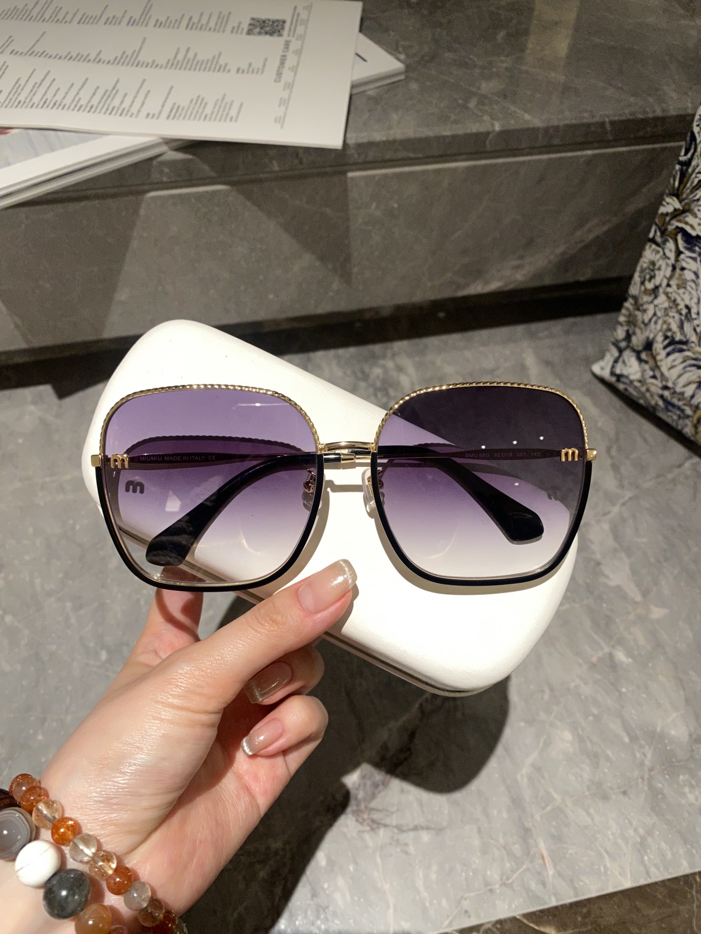 sunglasses Miu Miu MODEL:SMU67G SIZE��62 18-140 - vstockx