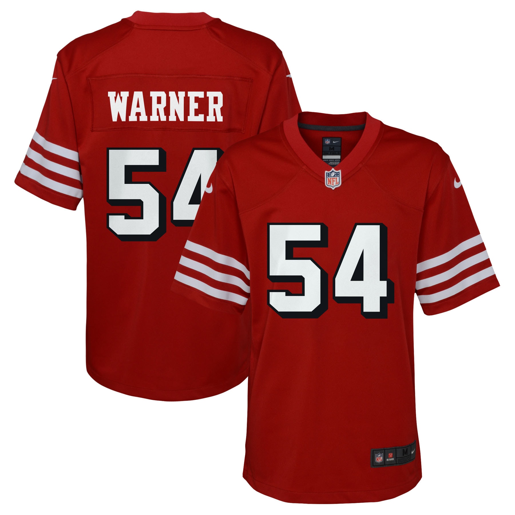 Fred Warner San Francisco 49ers Nike Youth Game Jersey - Scarlet - vstockx