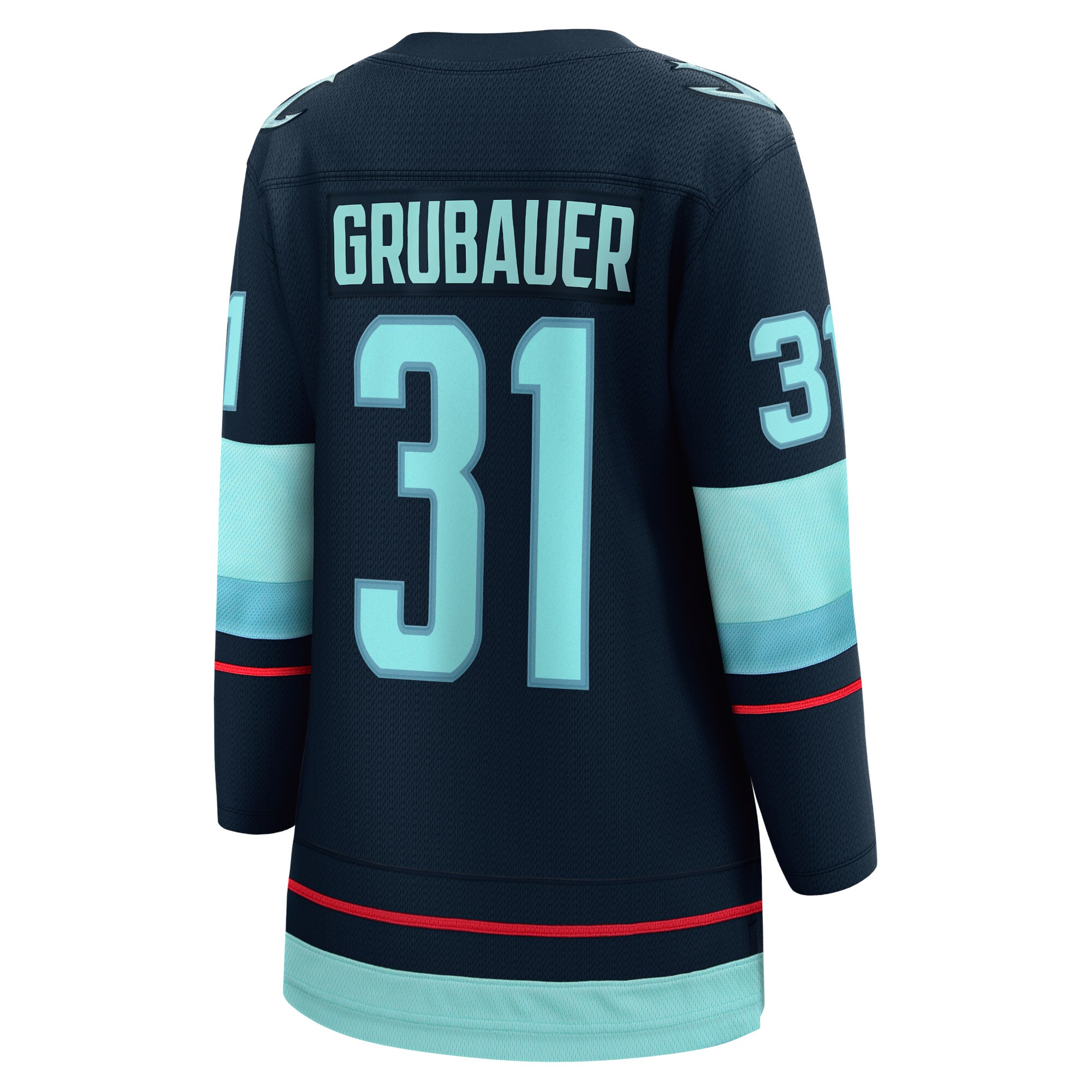 Philipp Grubauer Seattle Kraken Fanatics Branded Women's Home Premier Breakaway Player Jersey - Deep Sea Blue - vstockx