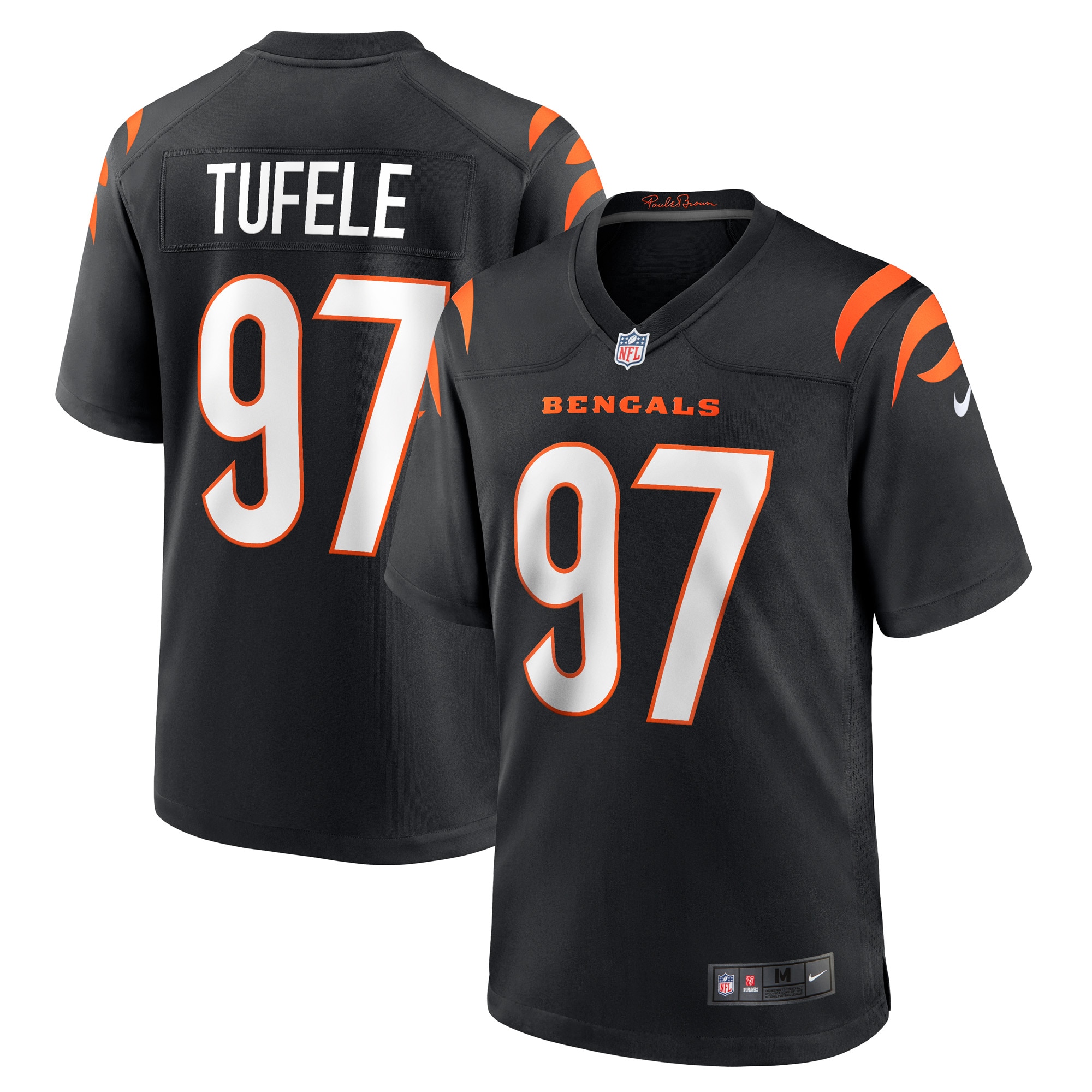 Jay Tufele Cincinnati Bengals Nike Game Player Jersey - Black - vstockx