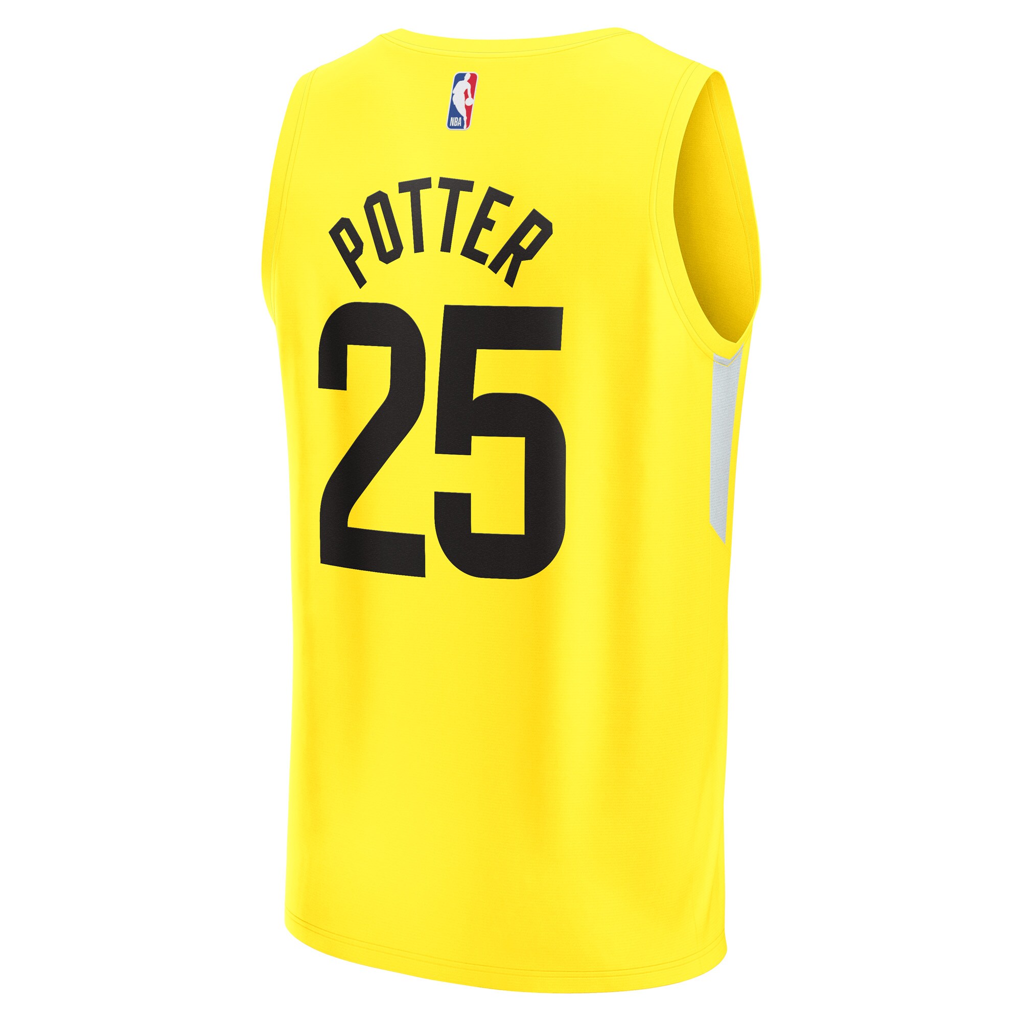 Micah Potter Utah Jazz Fanatics Branded Fast Break Player Jersey - Icon Edition - Yellow - vstockx