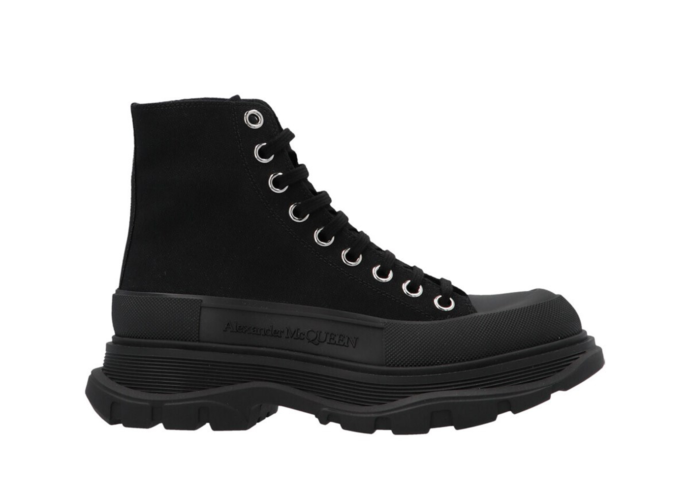 Alexander McQueen Tread Slick Lace Up Boot Black (W) - vstockx