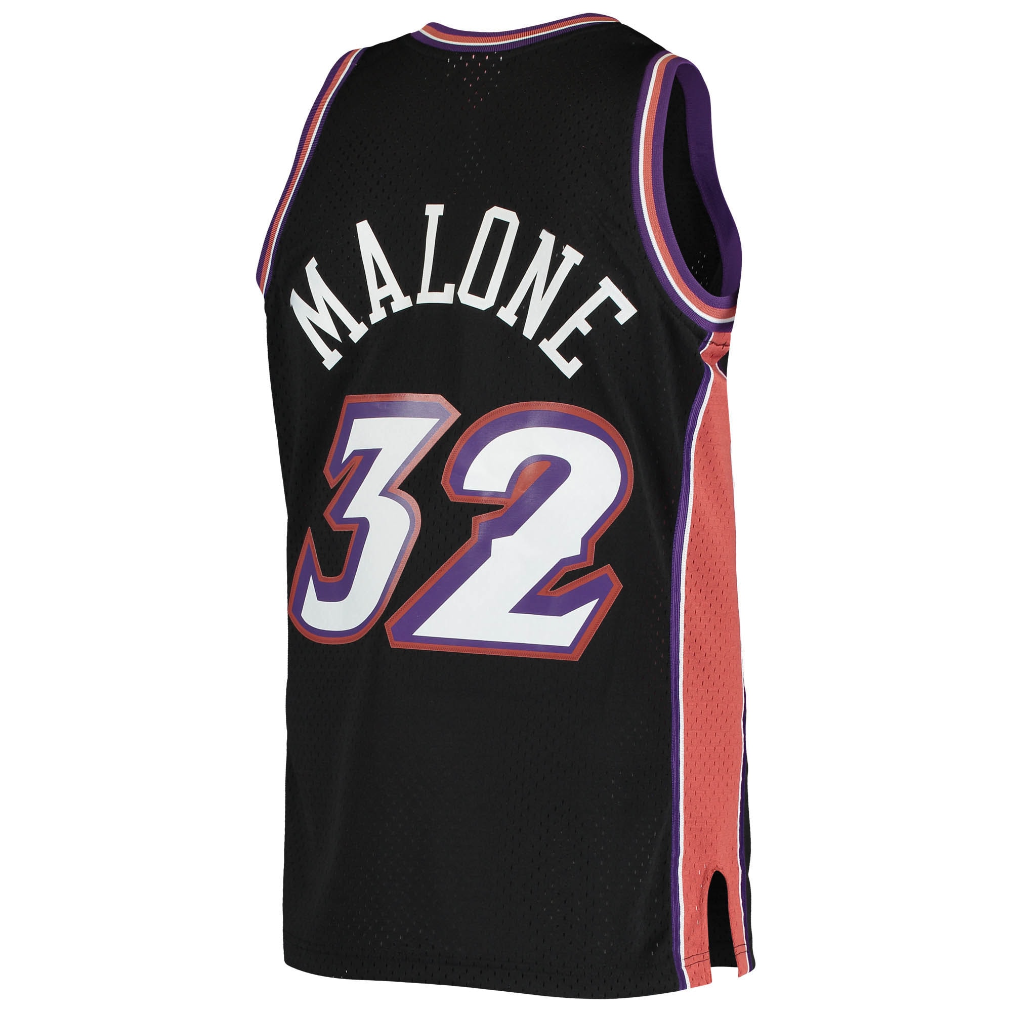Karl Malone Utah Jazz Mitchell & Ness 2001/02 Hardwood Classics Swingman Jersey - Black - vstockx