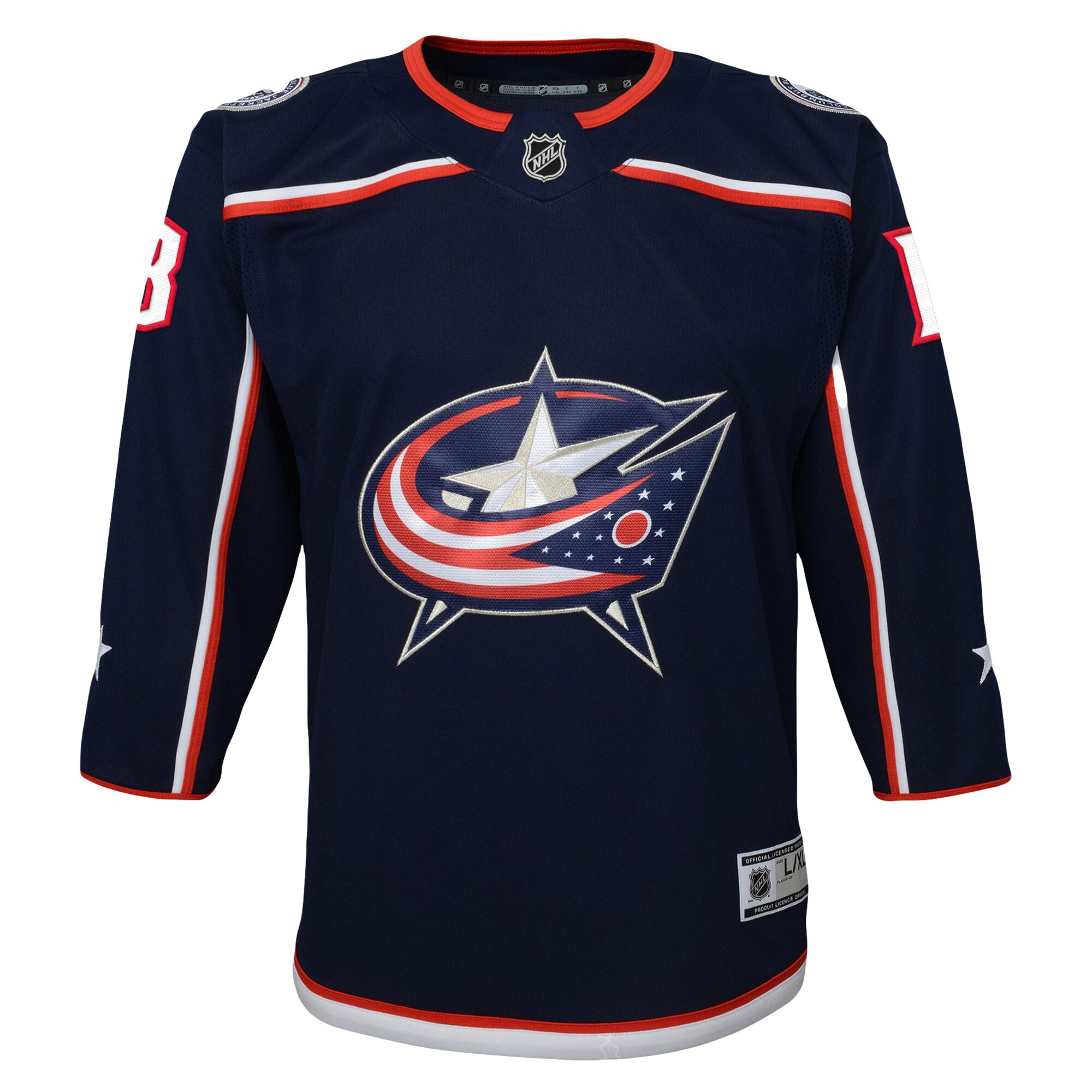 Johnny Gaudreau Columbus Blue Jackets Youth 2022/23 Premier Player Jersey - Navy - vstockx