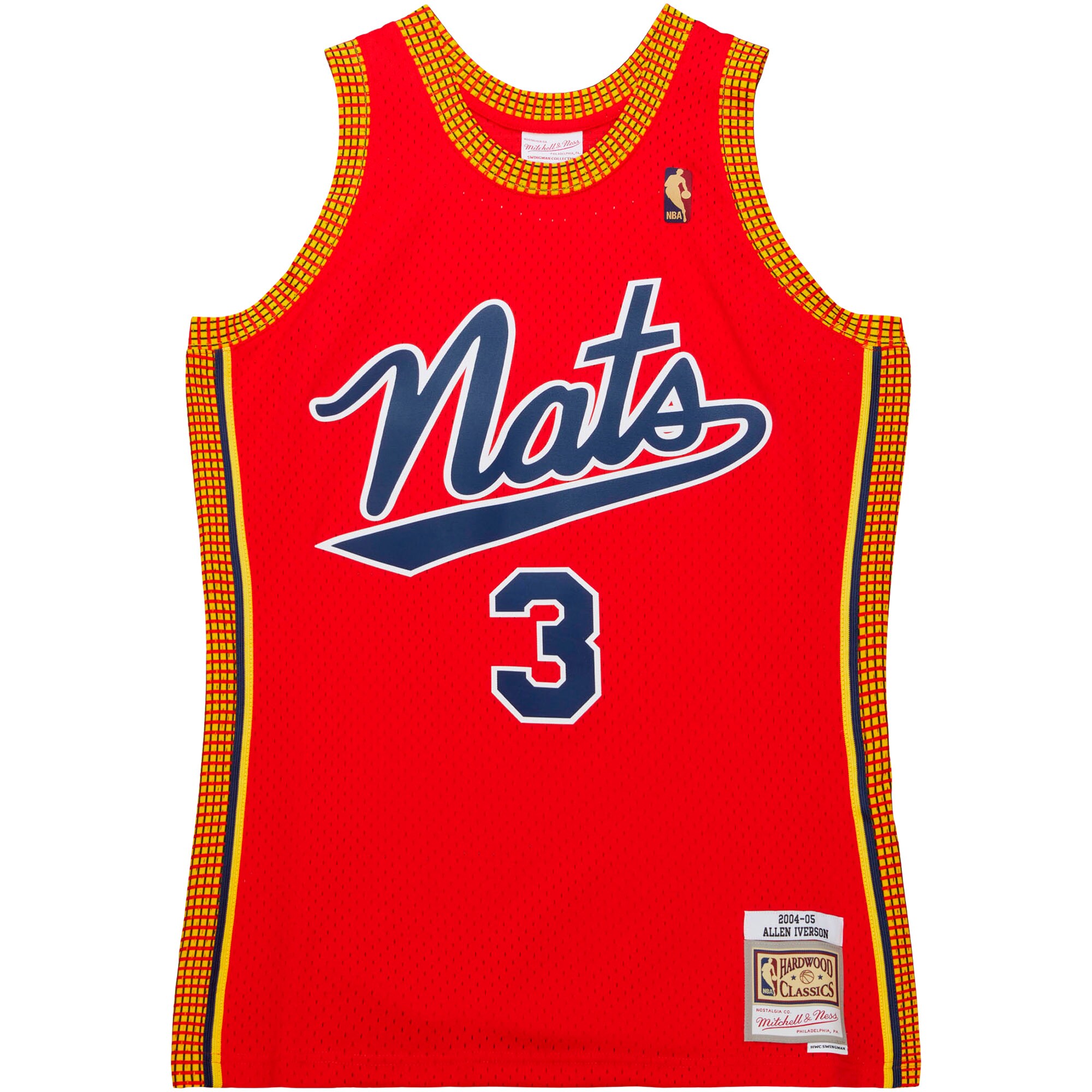 Allen Iverson Philadelphia 76ers Mitchell & Ness Hardwood Classics Swingman Jersey - Red - vstockx