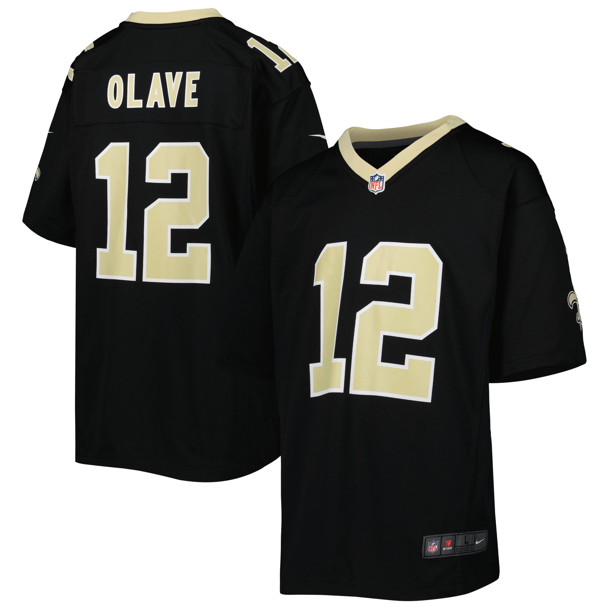 Youth Nike Chris Olave Black New Orleans Saints Game Jersey - vstockx