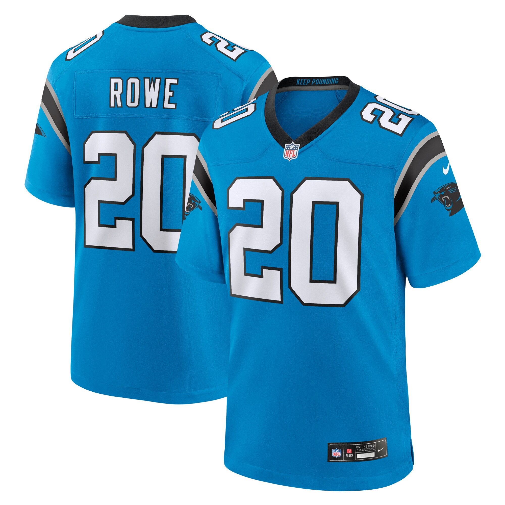 Eric Rowe Carolina Panthers Nike Alternate Game Jersey - Blue - vstockx