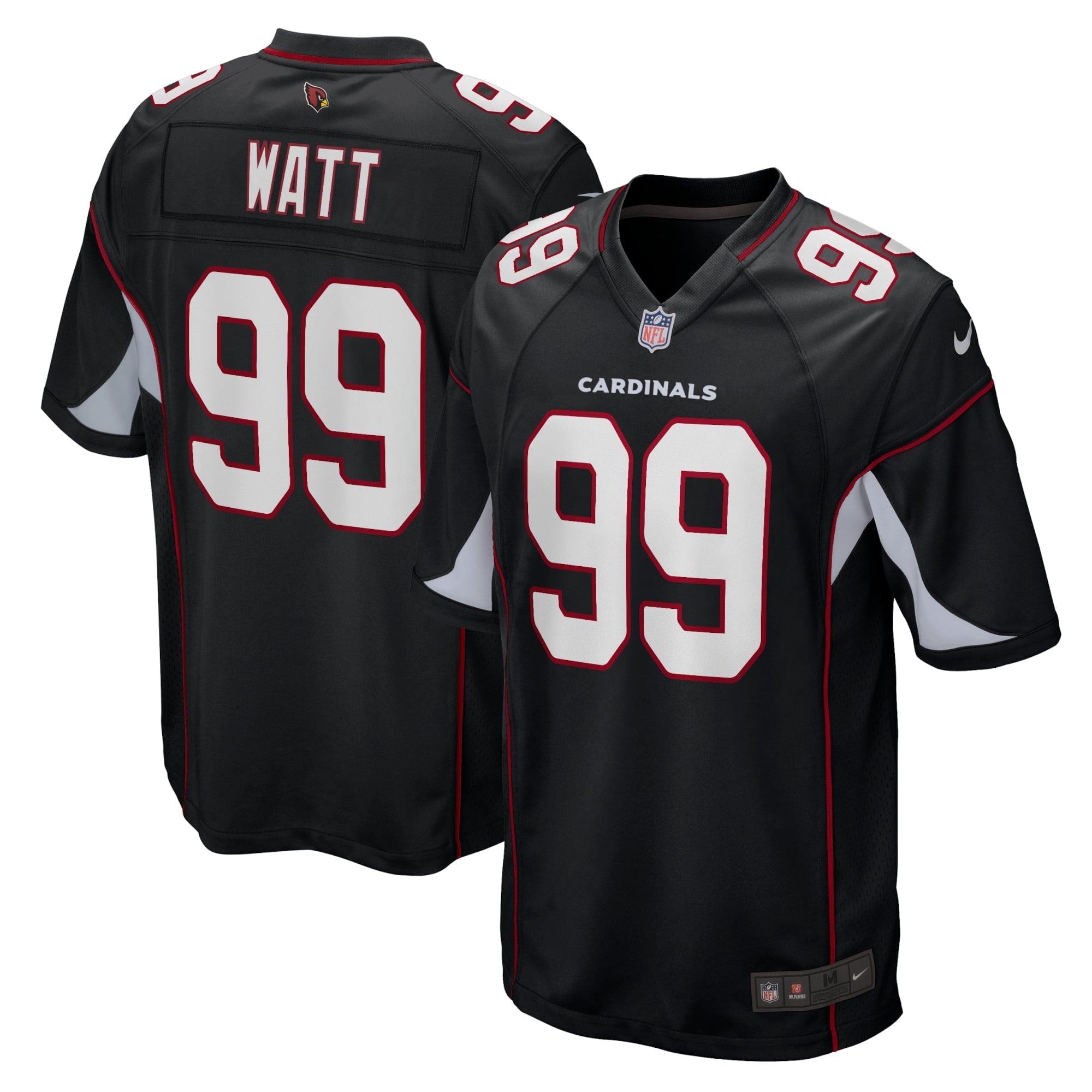 Men's Nike J.J. Watt Black Arizona Cardinals Alternate Game Jersey - vstockx