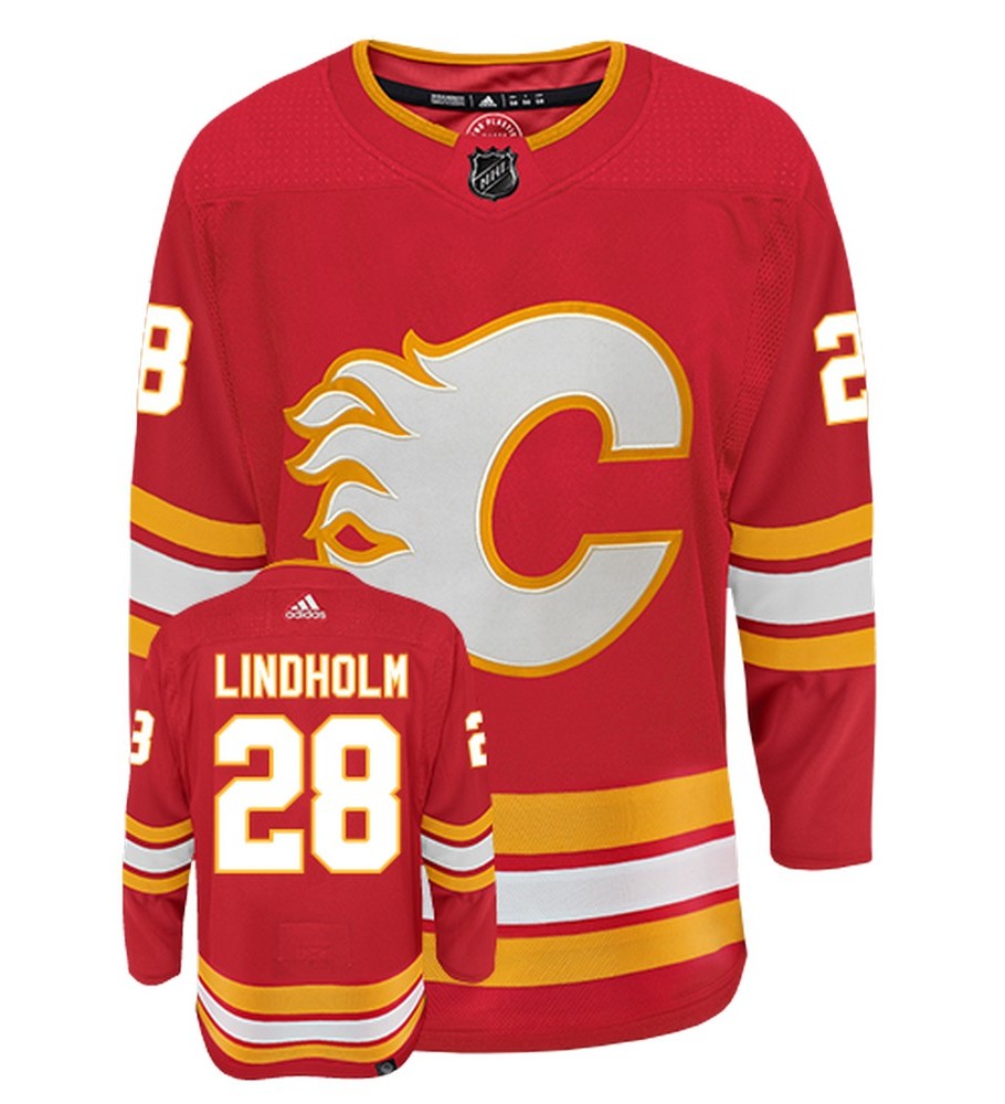 Elias Lindholm Calgary Flames Adidas Primegreen Authentic NHL Hockey Jersey - vstockx