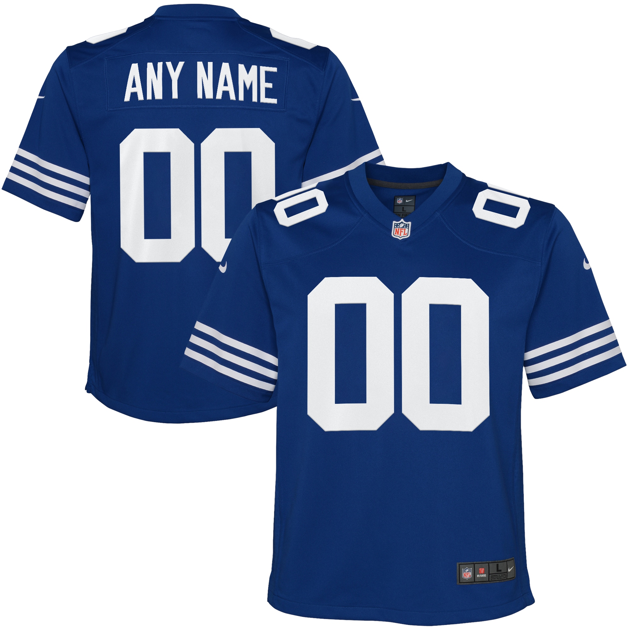 Indianapolis Colts Nike Youth Alternate Custom Game Jersey - Royal - vstockx