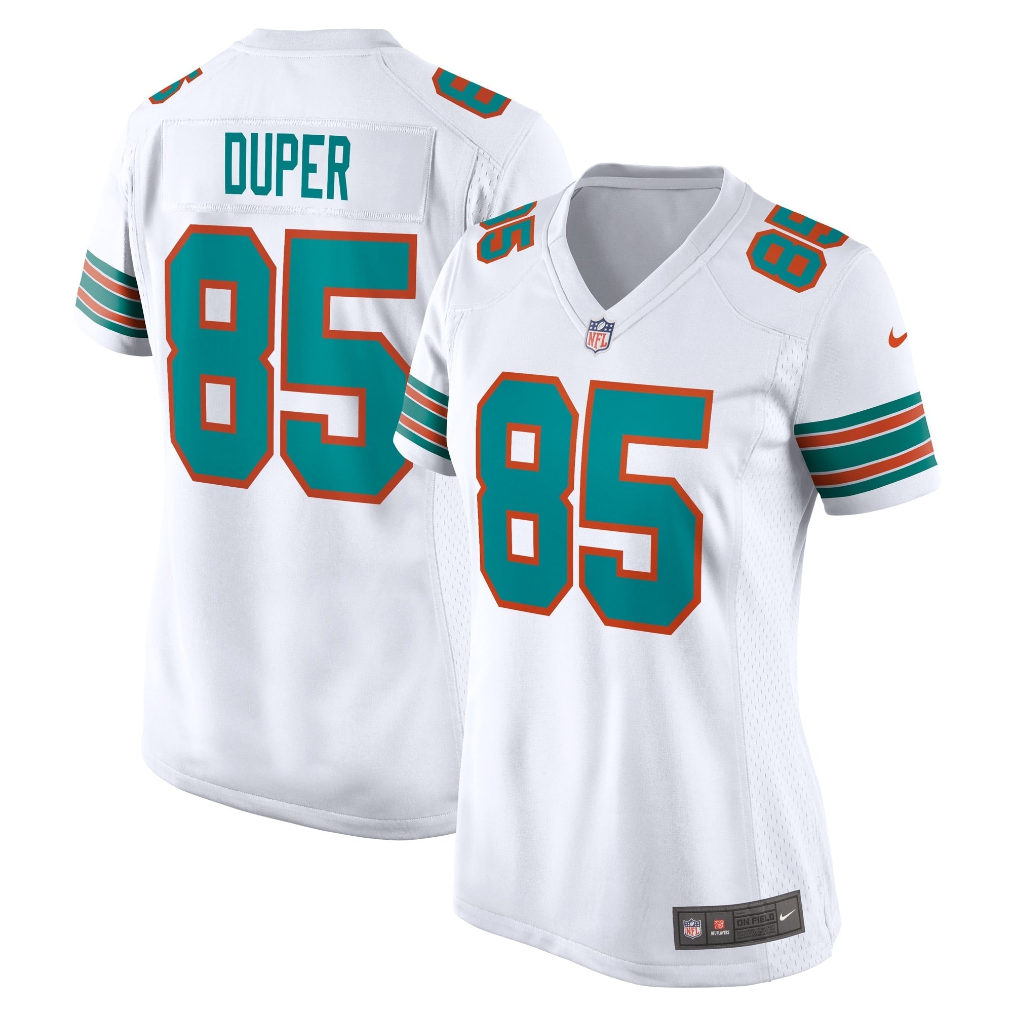 Women's Nike Mark Duper White Miami Dolphins Retired Player Jersey - vstockx