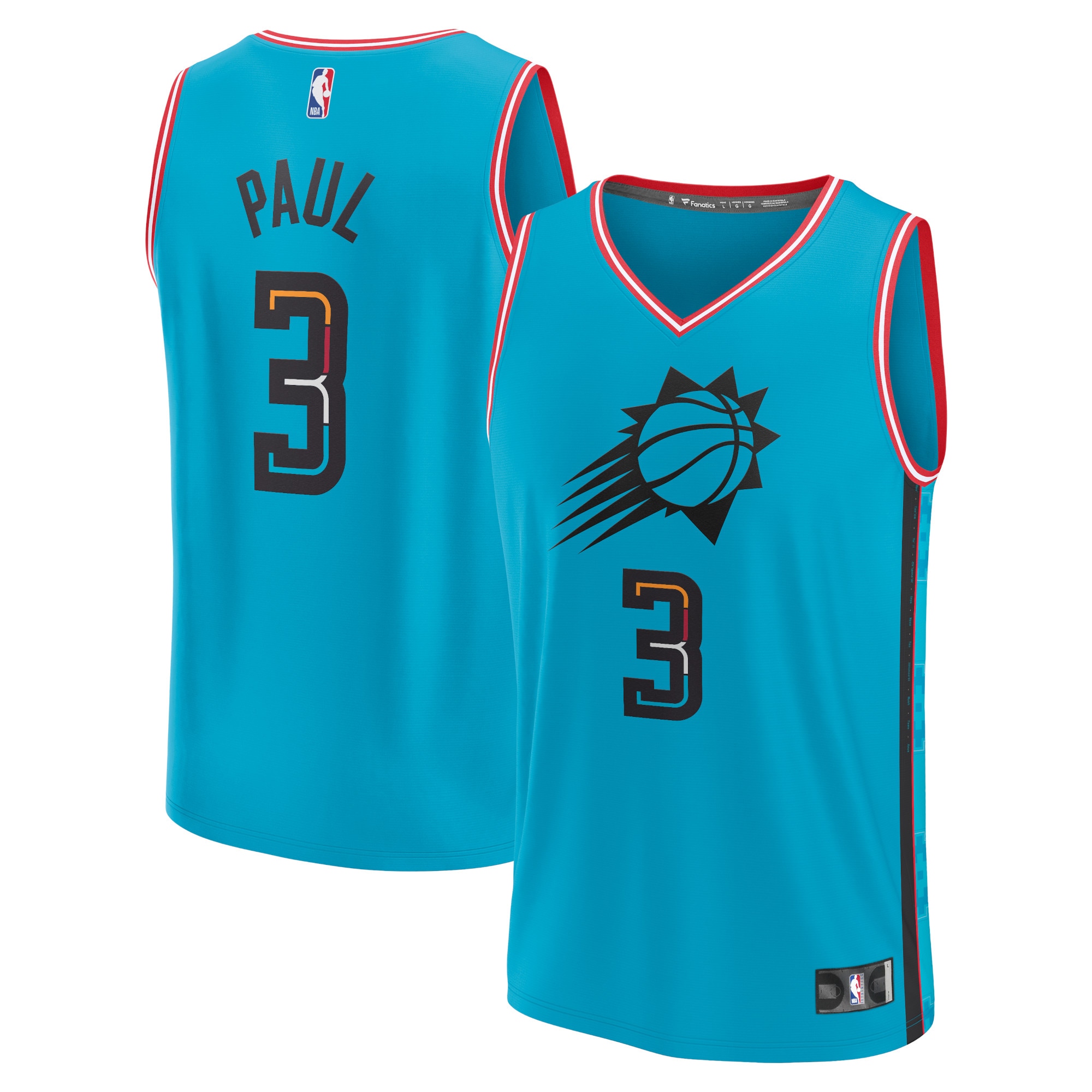 Chris Paul Phoenix Suns Fanatics Branded 2022/23 Fastbreak Jersey - City Edition - Turquoise - vstockx