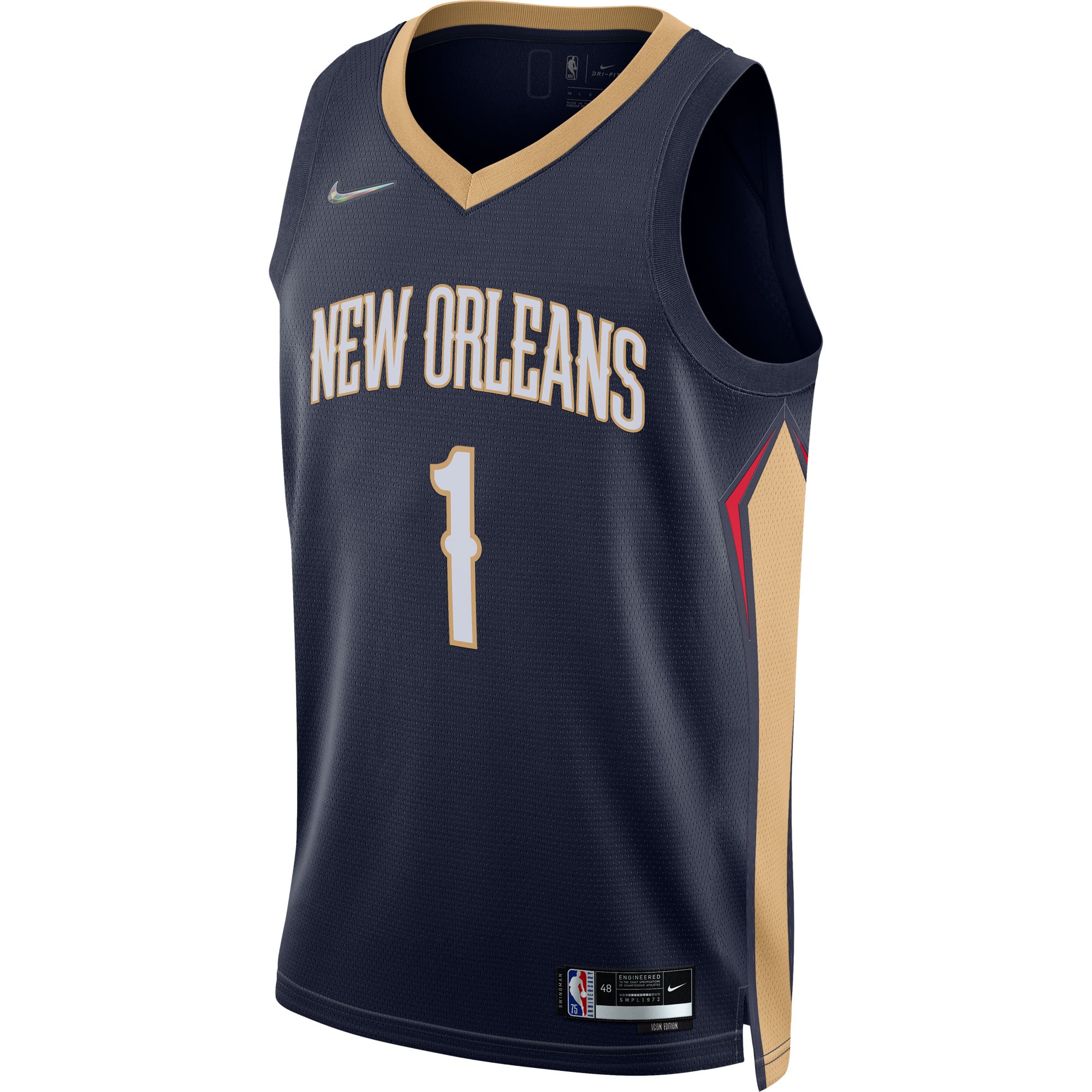 Zion Williamson New Orleans Pelicans Nike 2021/22 Diamond Swingman Jersey - Icon Edition - Navy - vstockx