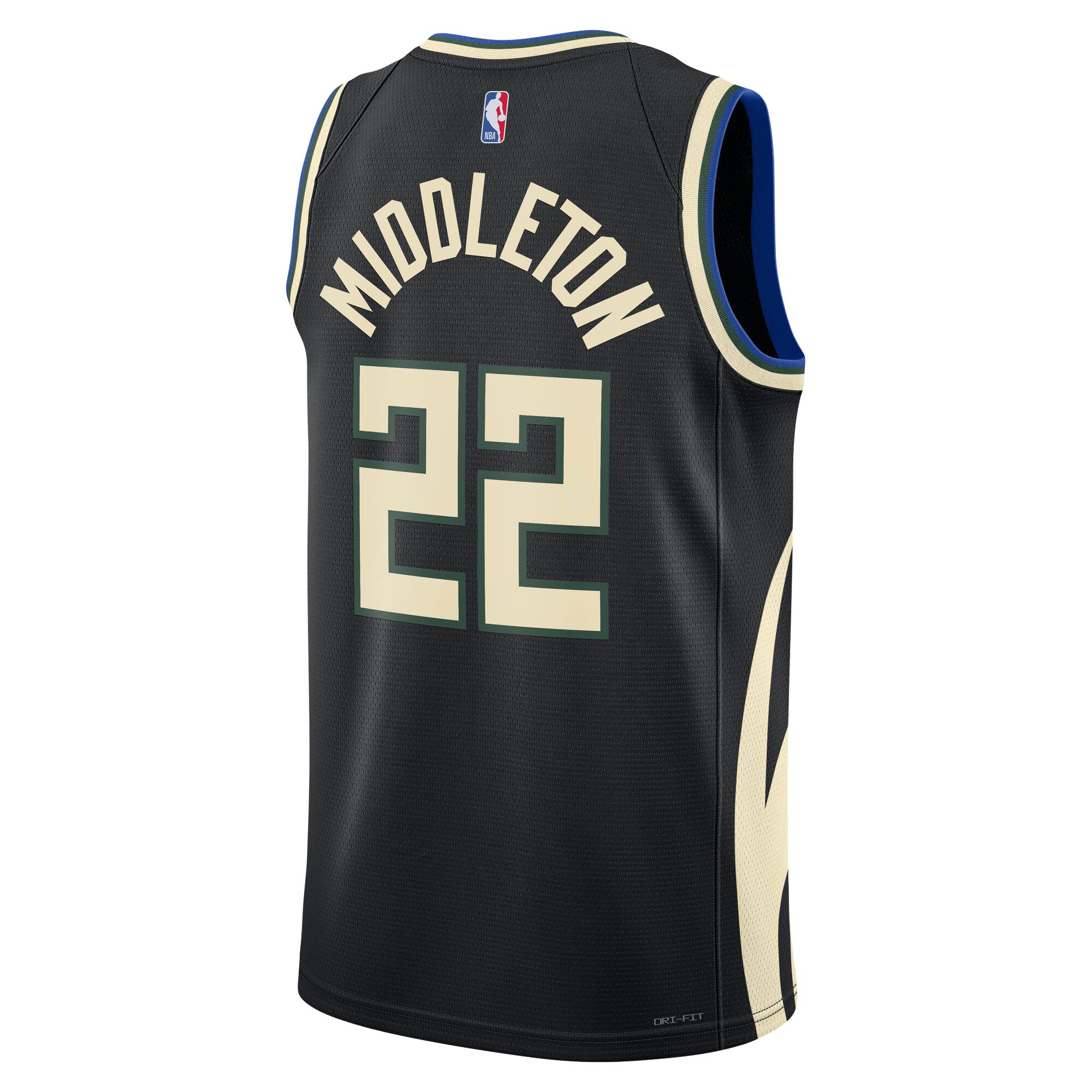 Khris Middleton Milwaukee Bucks Jordans Brand Unisex Swingman Jersey - Statement Edition - Black - vstockx