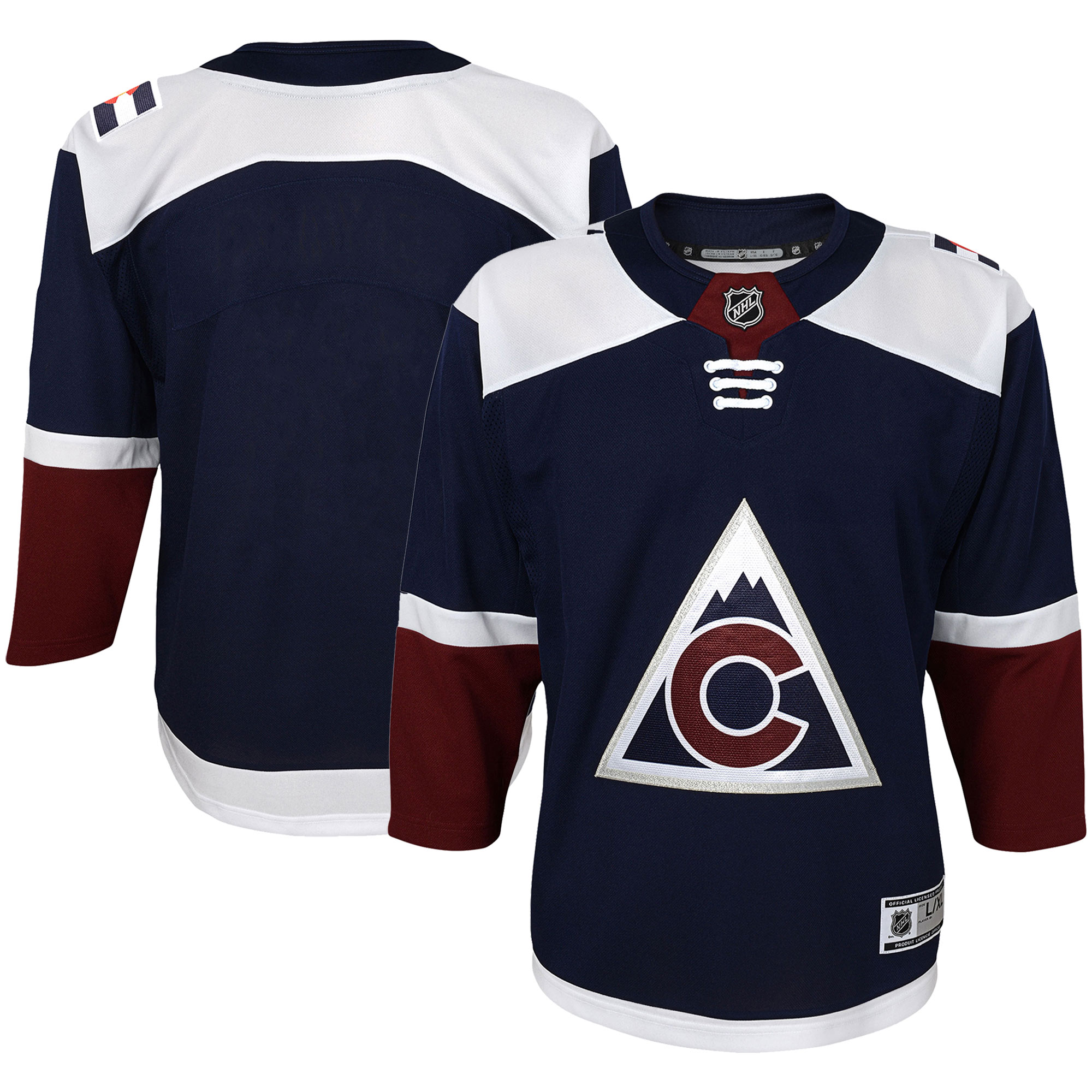 Colorado Avalanche Youth 2018/19 Alternate Premier Jersey - Navy - vstockx