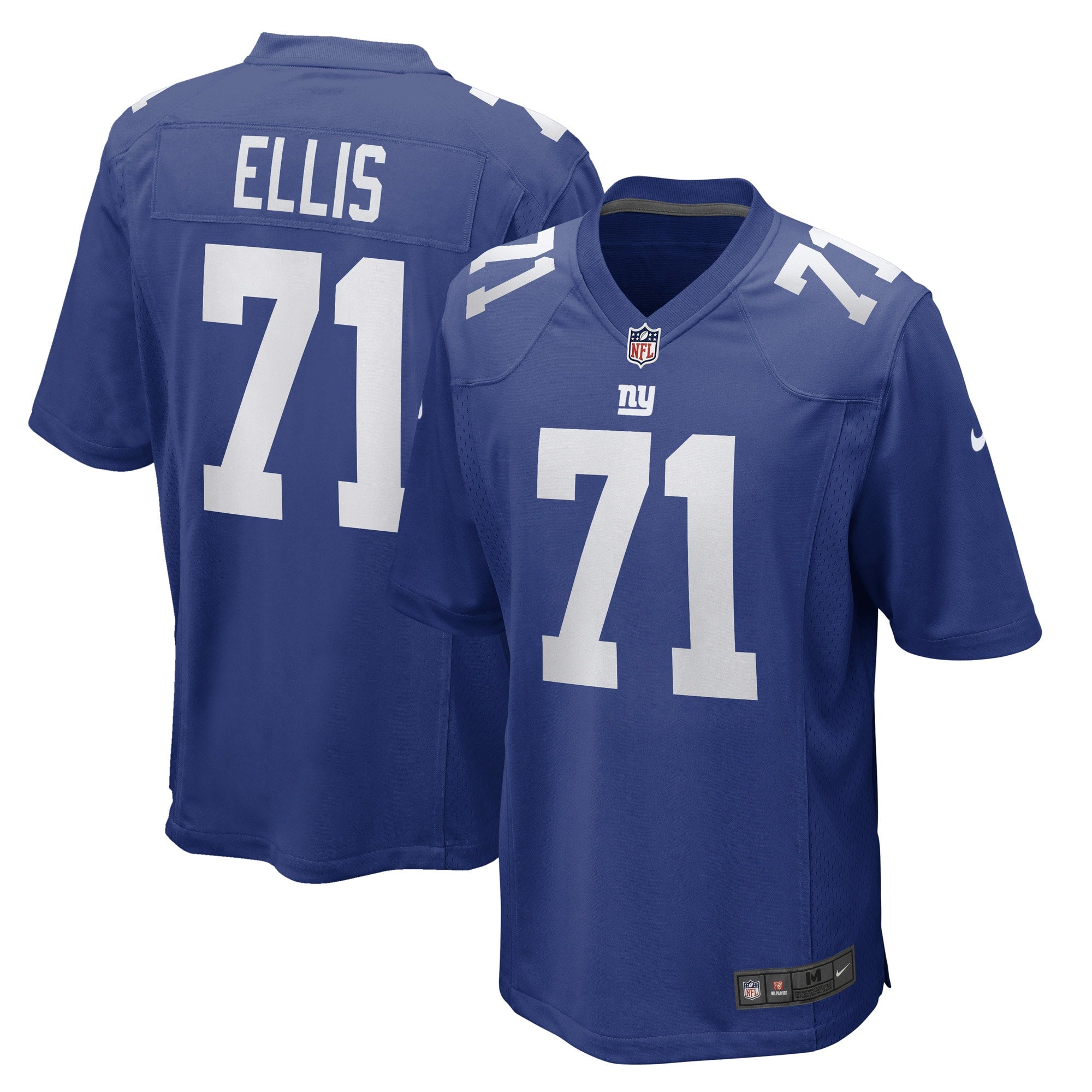 Men's Nike Justin Ellis Royal New York Giants Game Player Jersey - vstockx