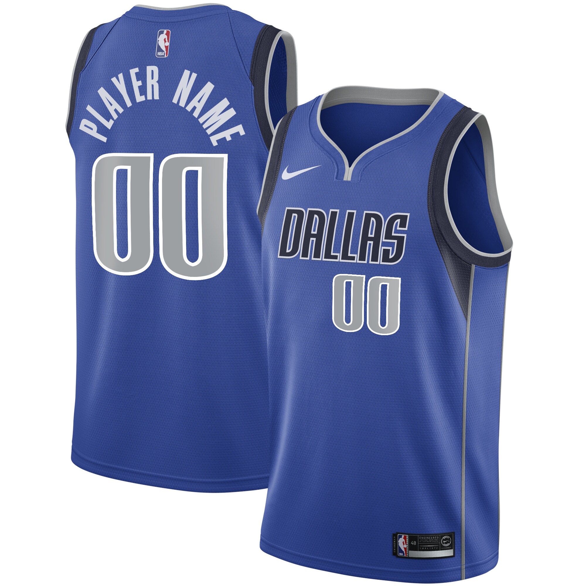Dallas Mavericks Nike Swingman Custom Jersey Royal - Icon Edition - vstockx