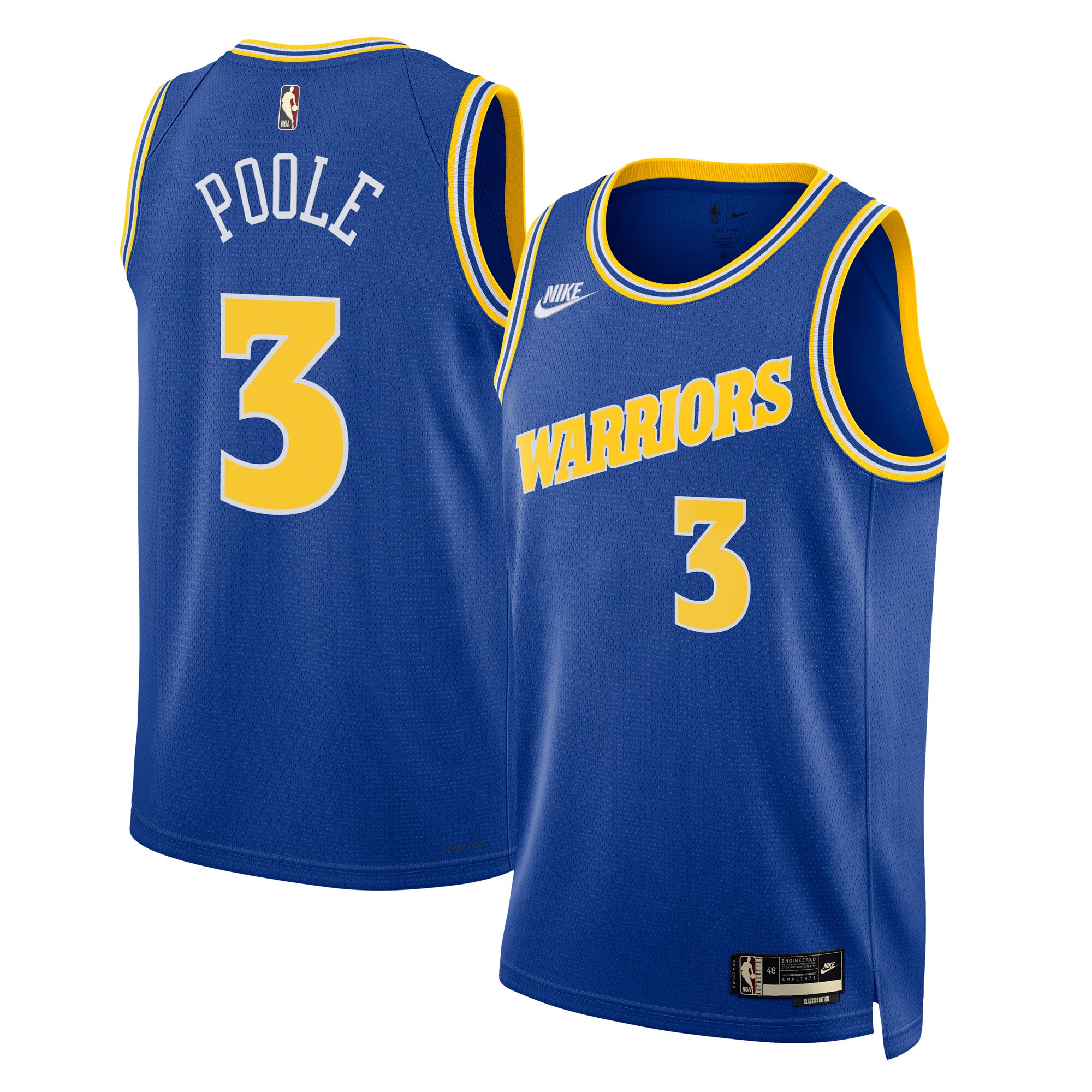 Jordans Poole Golden State Warriors Nike Swingman Jersey - Classic Edition - Royal - vstockx