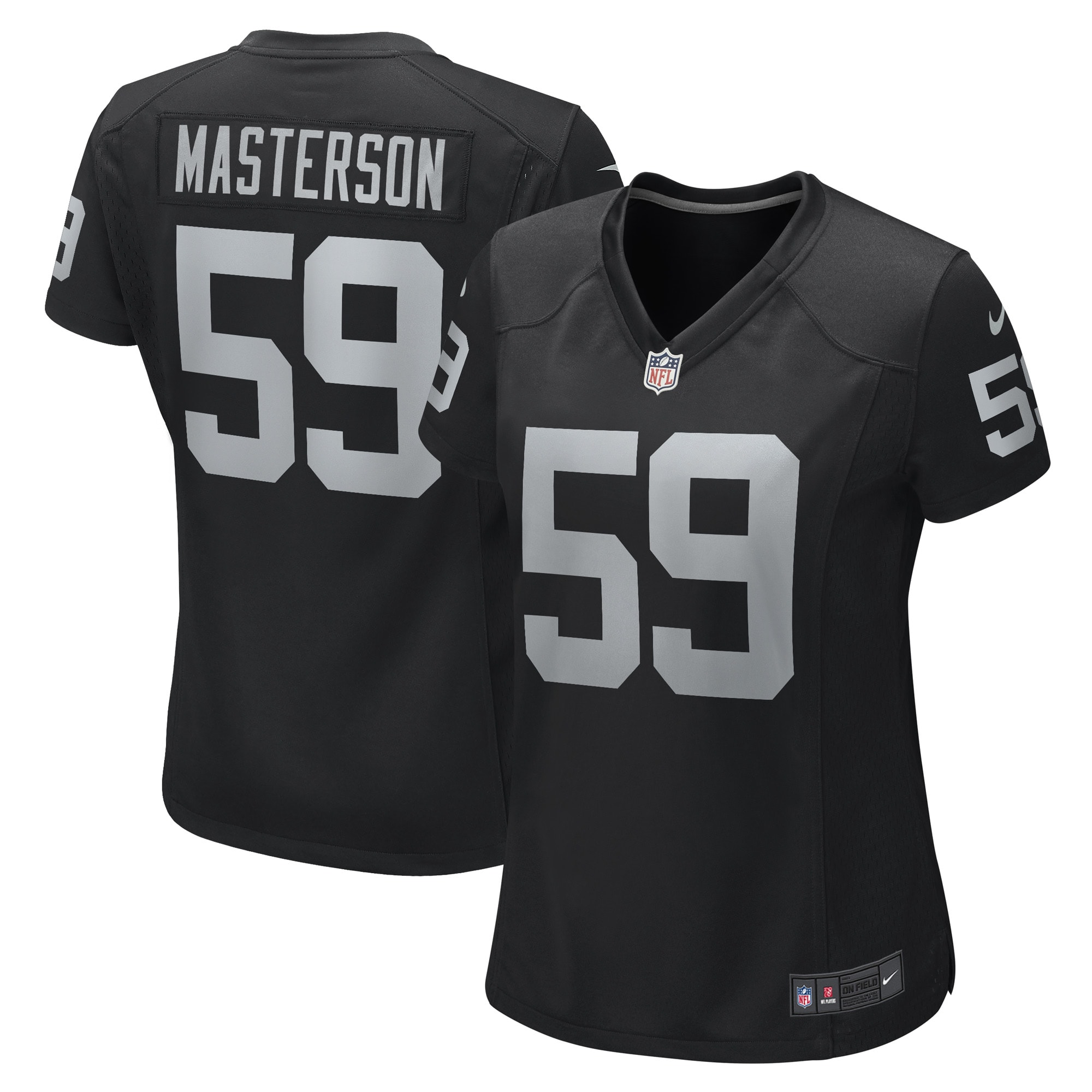 Luke Masterson Las Vegas Raiders Nike Women's Game Player Jersey - Black - vstockx