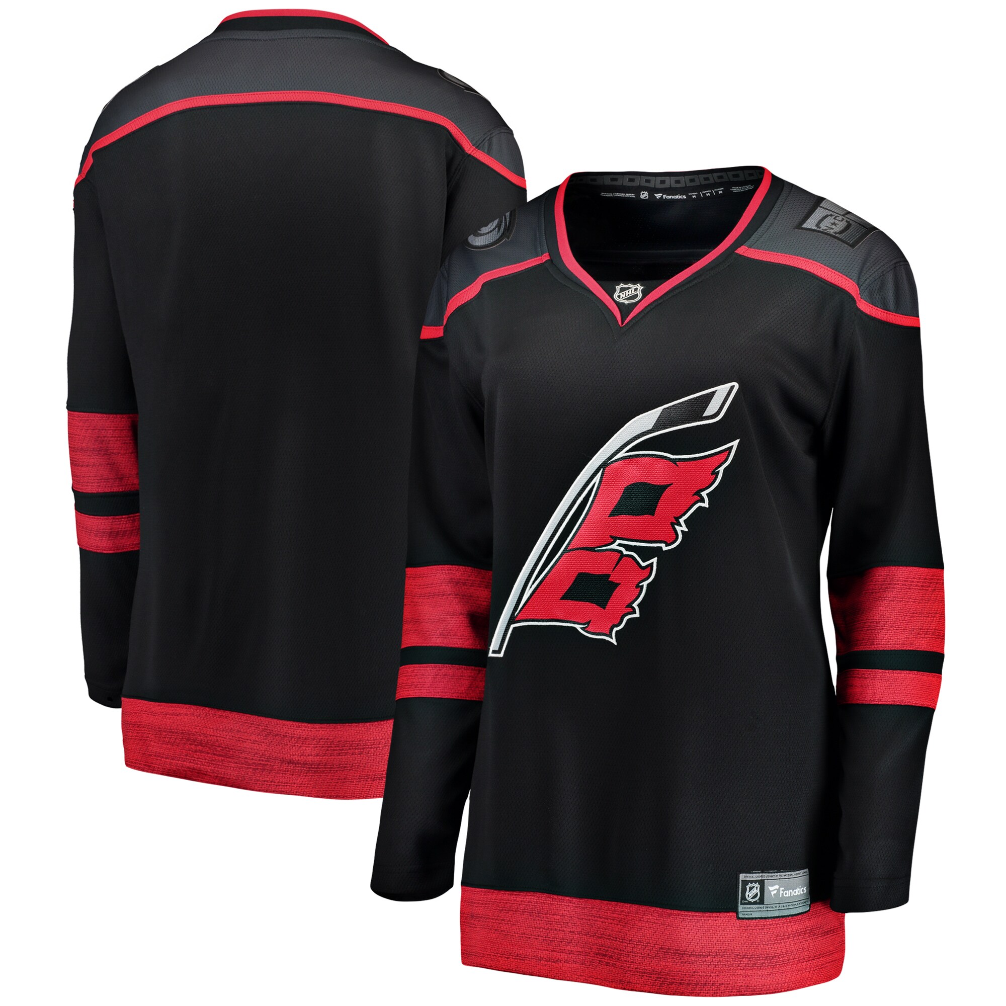 Carolina Hurricanes Fanatics Branded Women's Home Breakaway Jersey - Black - vstockx