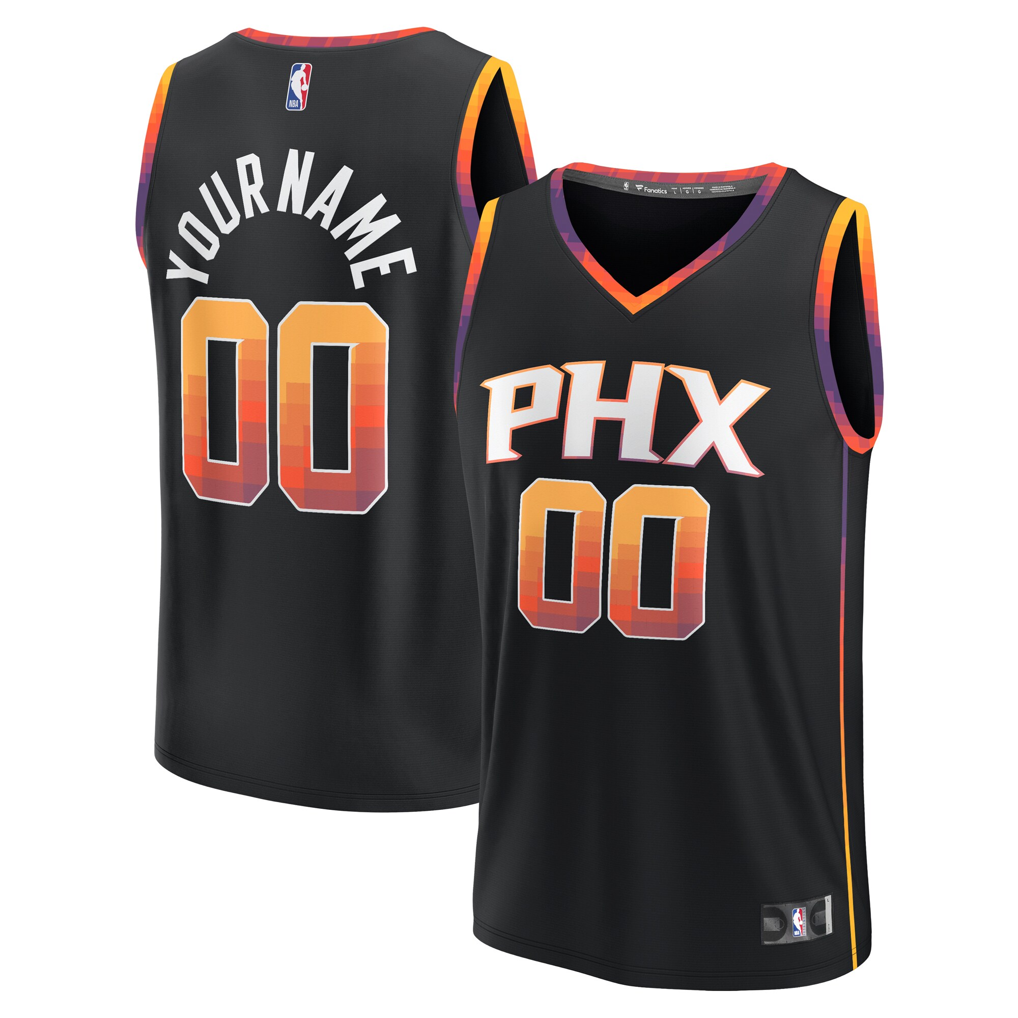 Phoenix Suns Fanatics Branded 2022/23 Fast Break Custom Replica Jersey - Black - Statement Edition - vstockx