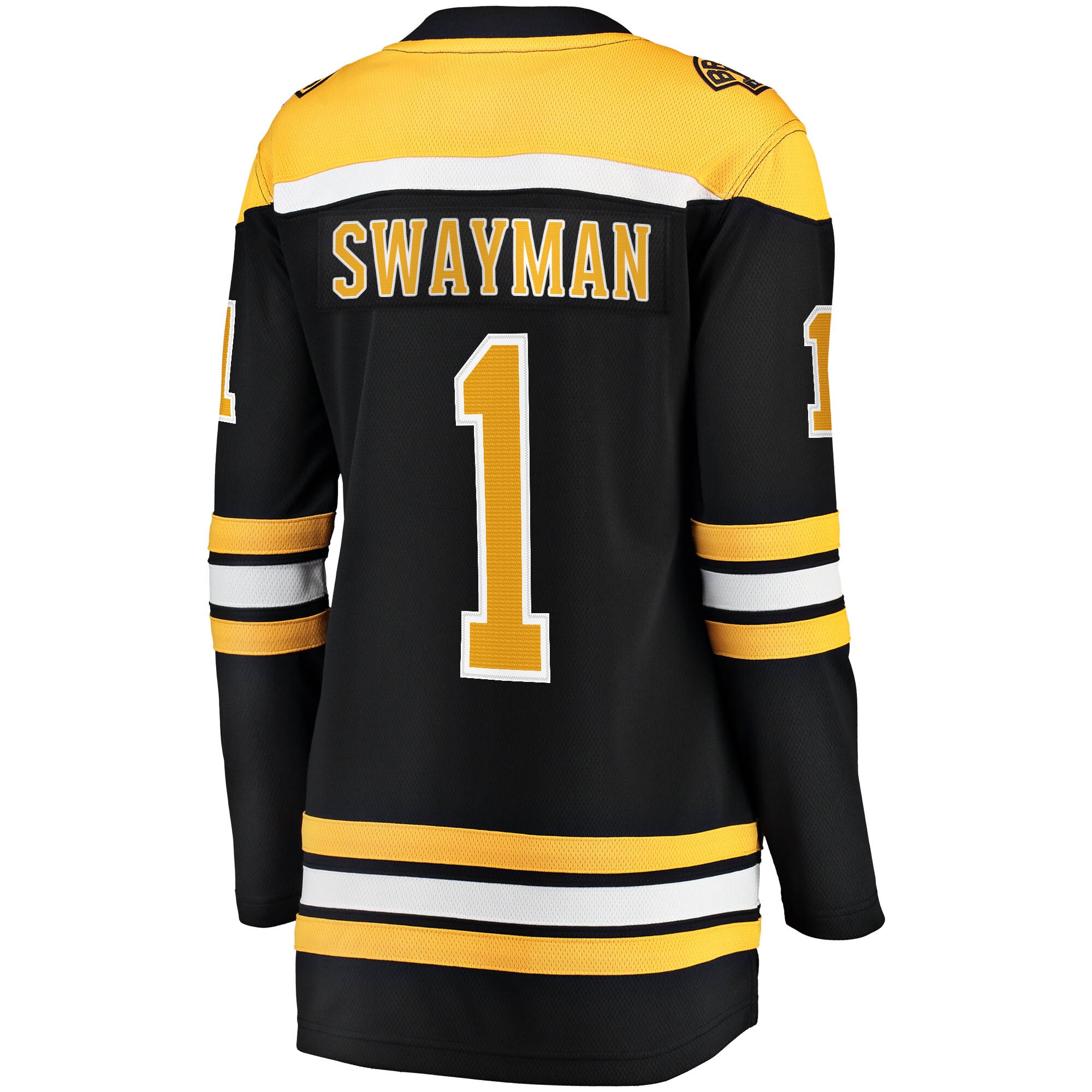 Jeremy Swayman Boston Bruins Fanatics Branded Women's 2017/18 Home Breakaway Jersey - Black - vstockx
