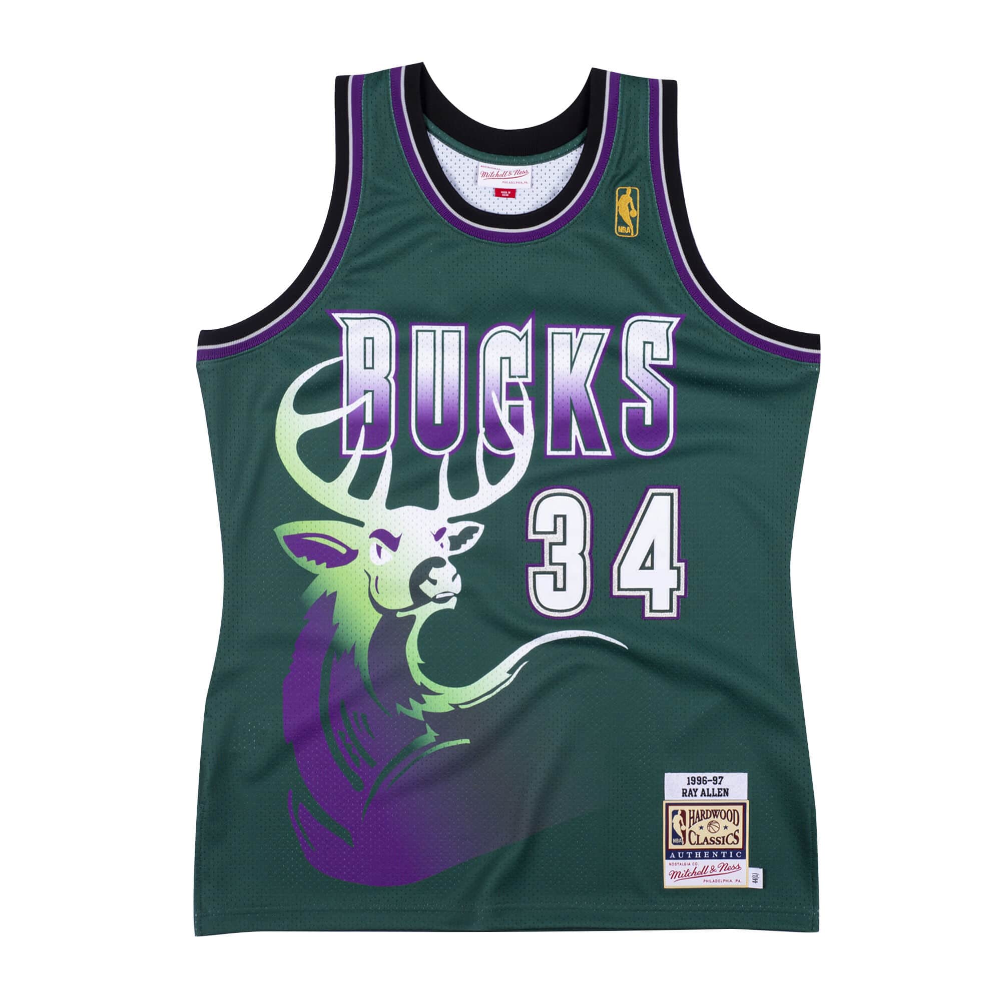 Authentic Jersey Milwaukee Bucks Alternate 1996-97 Ray Allen - vstockx