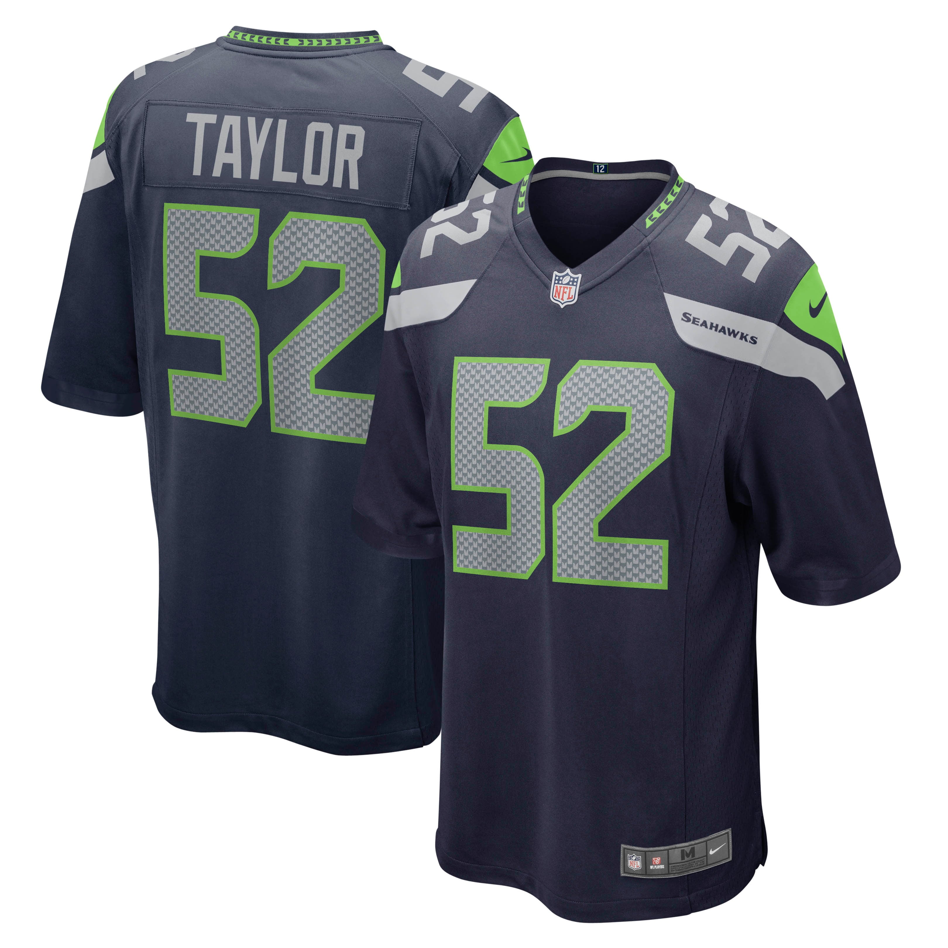Men's Nike Darrell Taylor College Navy Seattle Seahawks Game Jersey - vstockx