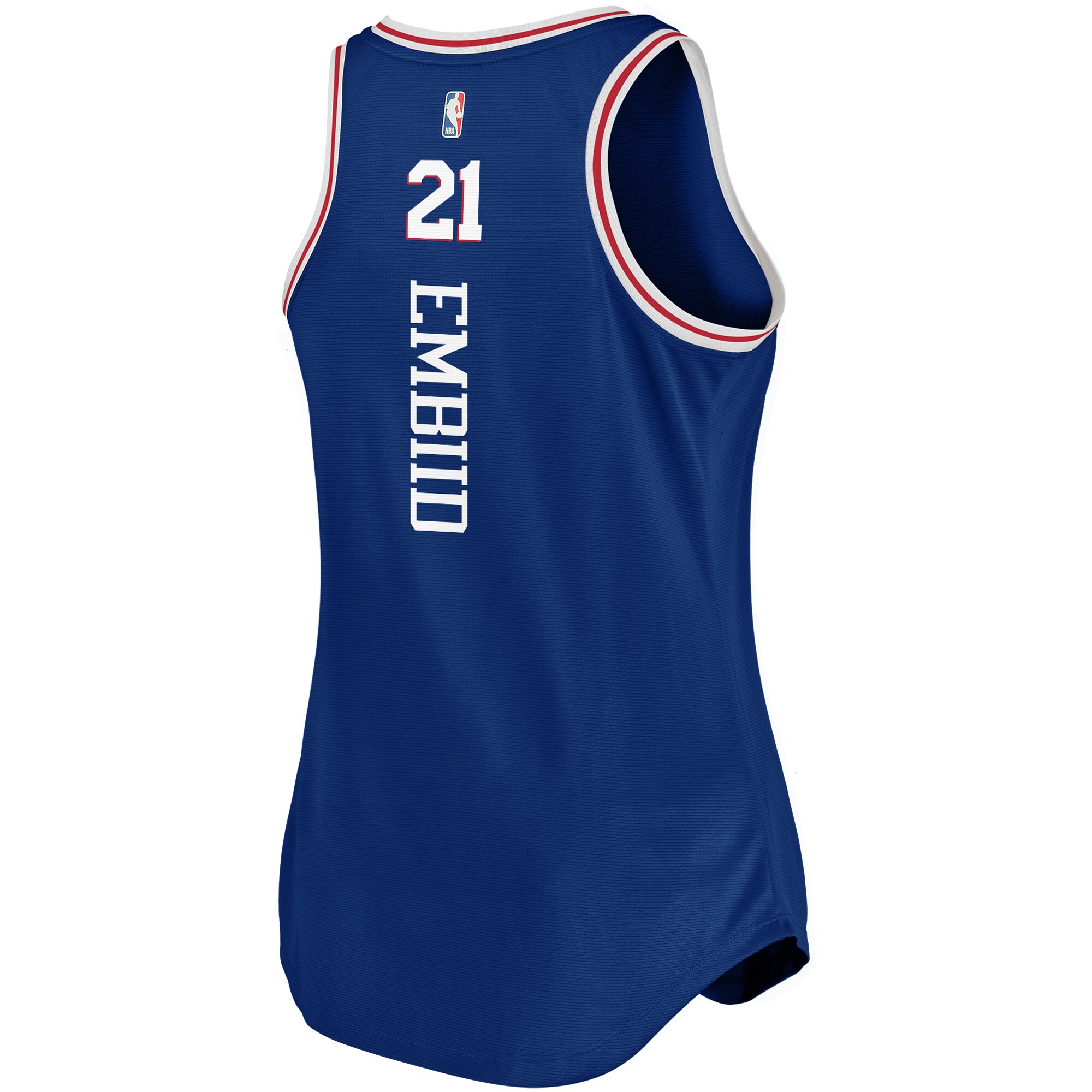 Joel Embiid Philadelphia 76ers Fanatics Branded Women's 2019/20 Fast Break Team Tank Jersey - Icon Edition - Royal - vstockx