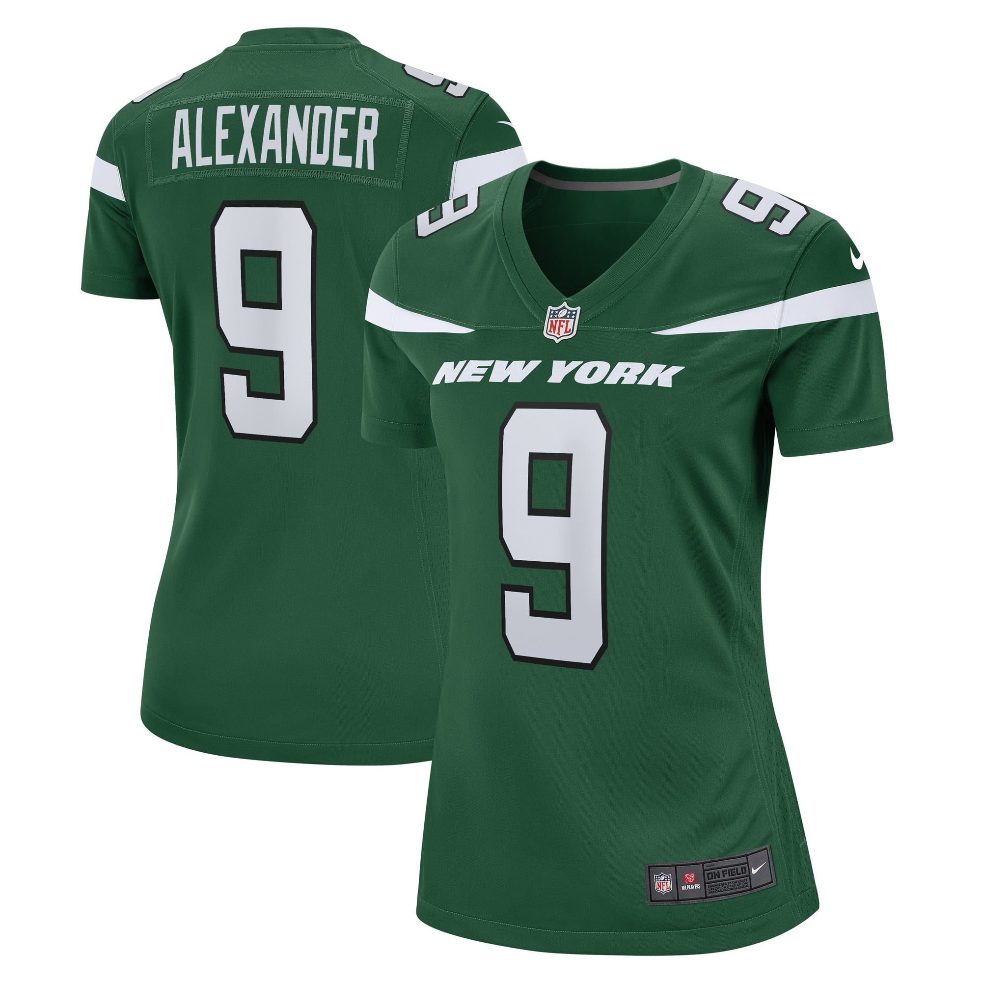 Women's Nike Kwon Alexander Gotham Green New York Jets Game Player Jersey - vstockx