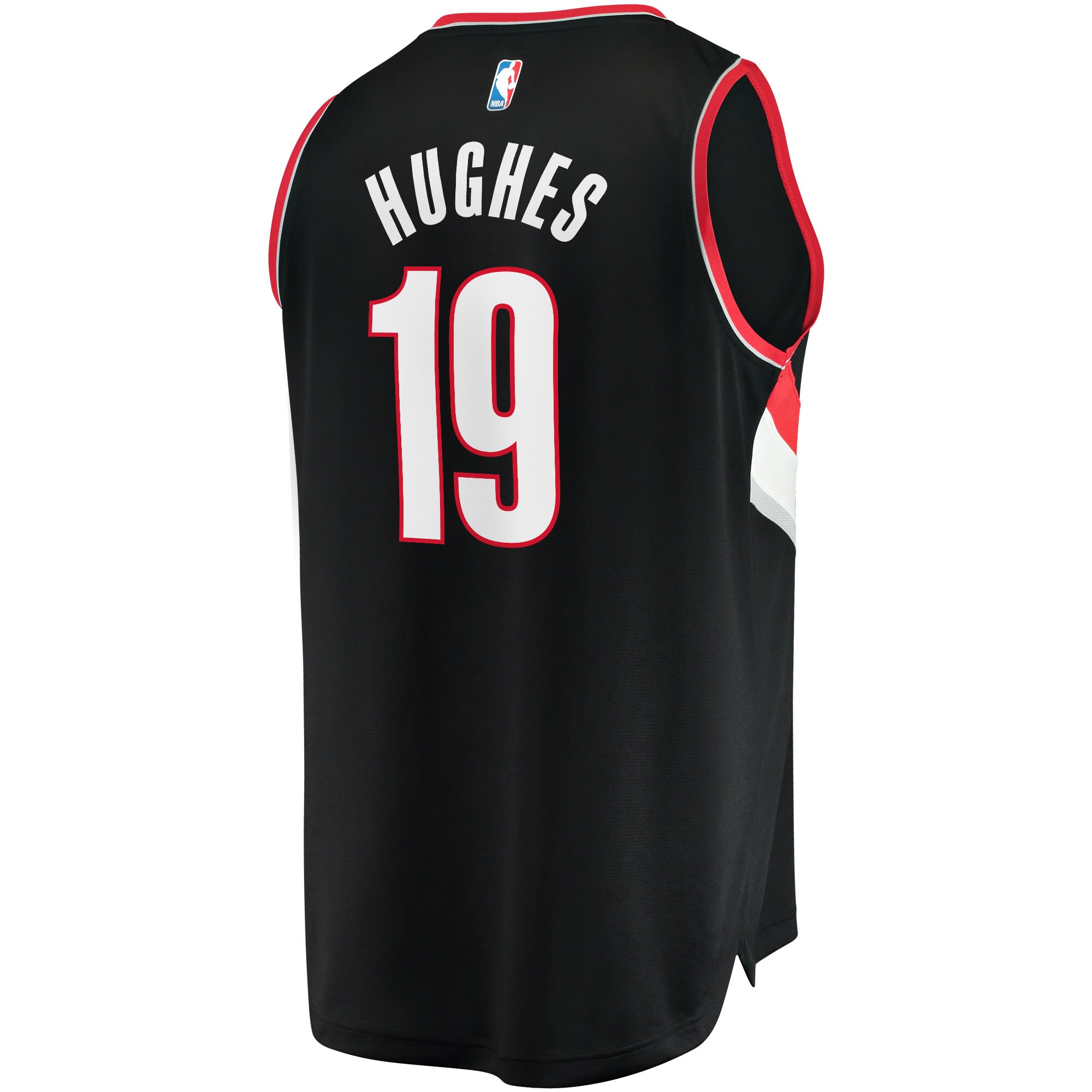 Elijah Hughes Portland Trail Blazers Fanatics Branded 2021/22 Fast Break Replica Jersey - Icon Edition - Black - vstockx