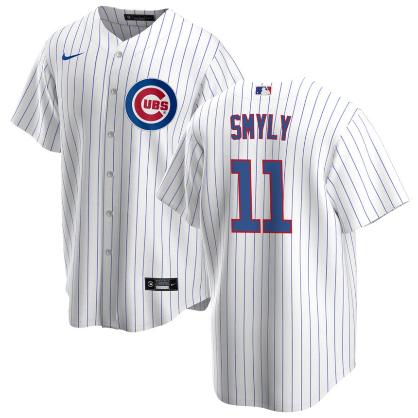 Men's Drew Smyly Chicago Cubs White Home Premium Stitch Replica Jersey - vstockx