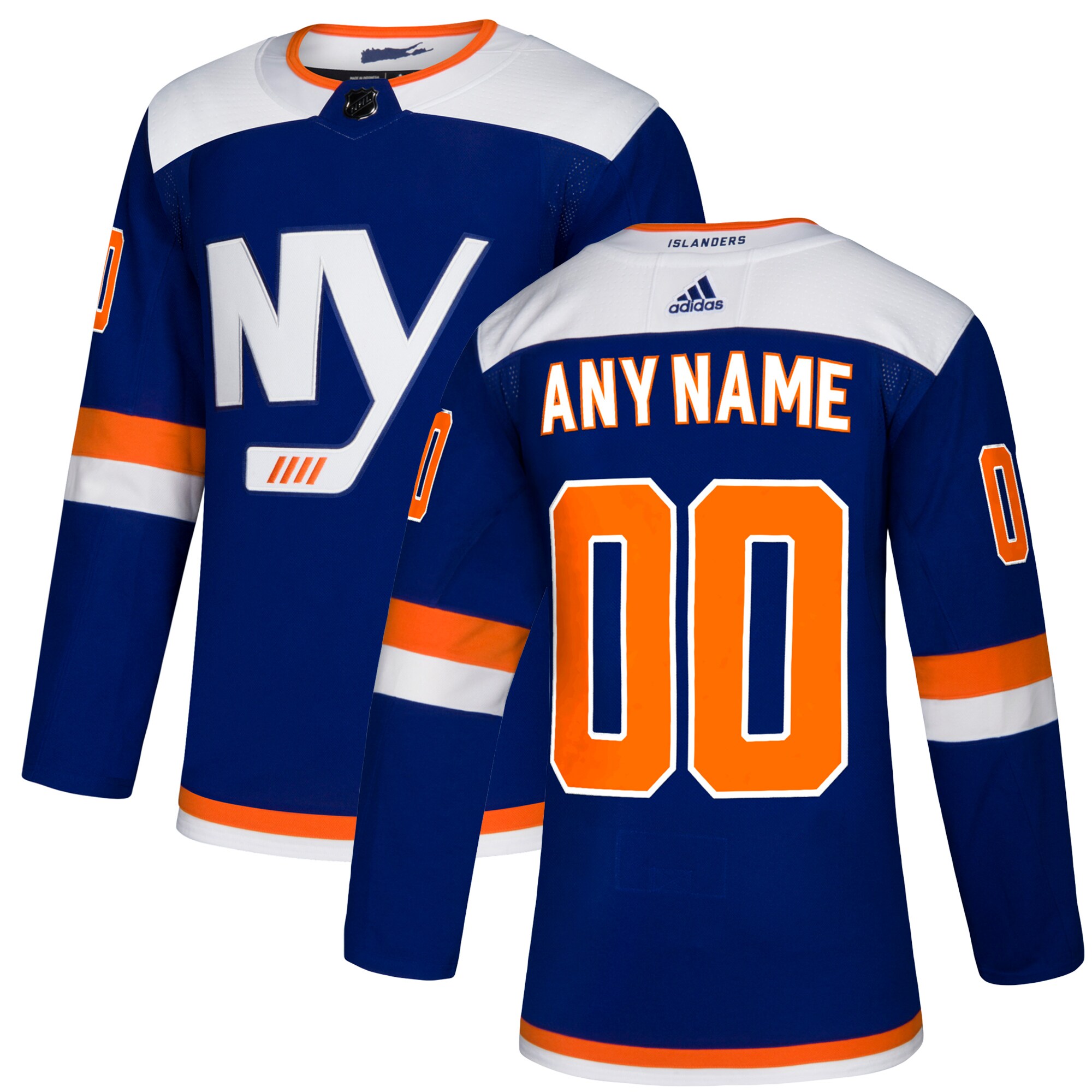 New York Islanders adidas Alternate Authentic Custom Jersey - Blue - vstockx
