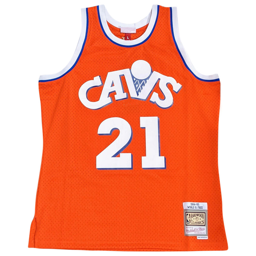 Men's Cleveland Cavaliers World B. Free Orange 1984-85 Hardwood Classics Swingman Jersey - vstockx
