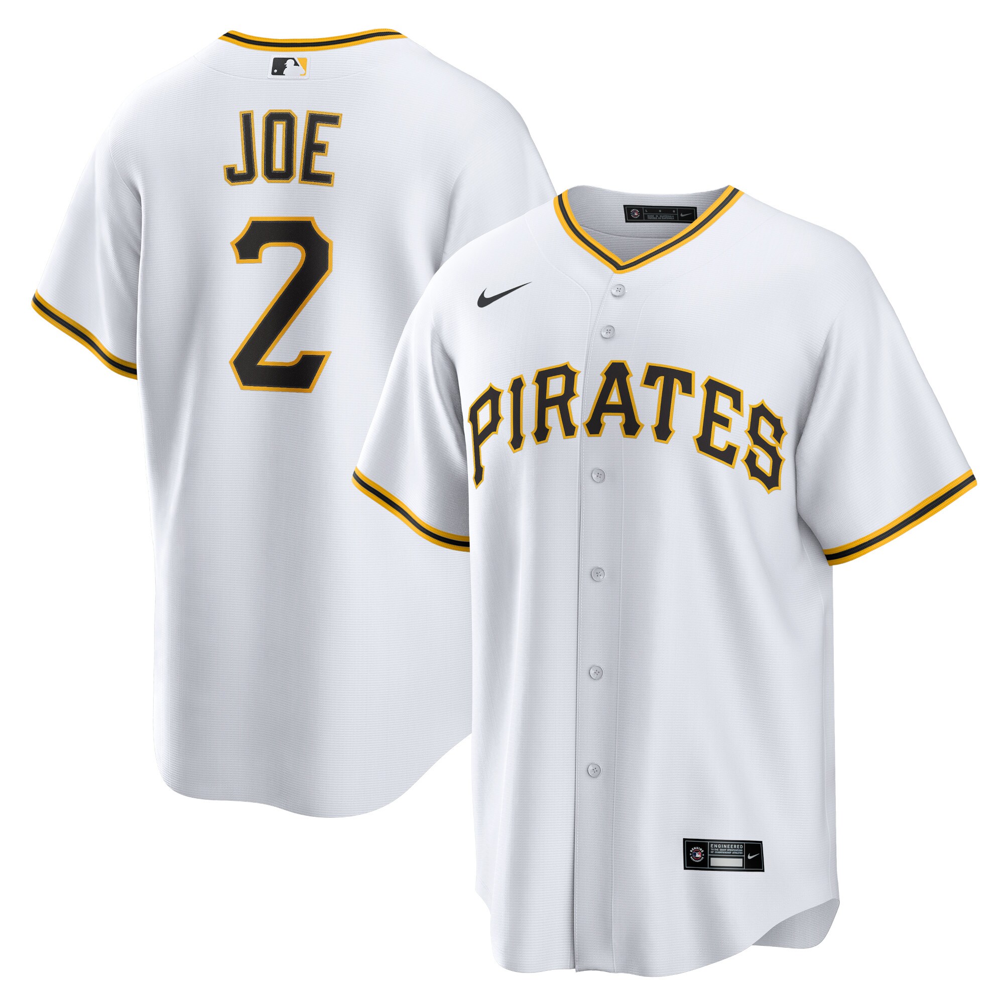 Connor Joe Pittsburgh Pirates Nike Home Replica Jersey - White - vstockx