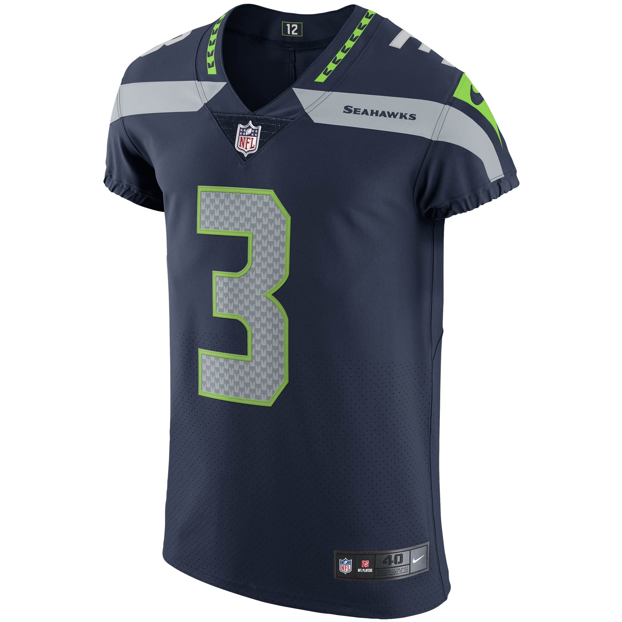 Russell Wilson Seattle Seahawks Nike Vapor Elite Player Jersey - College Navy - vstockx