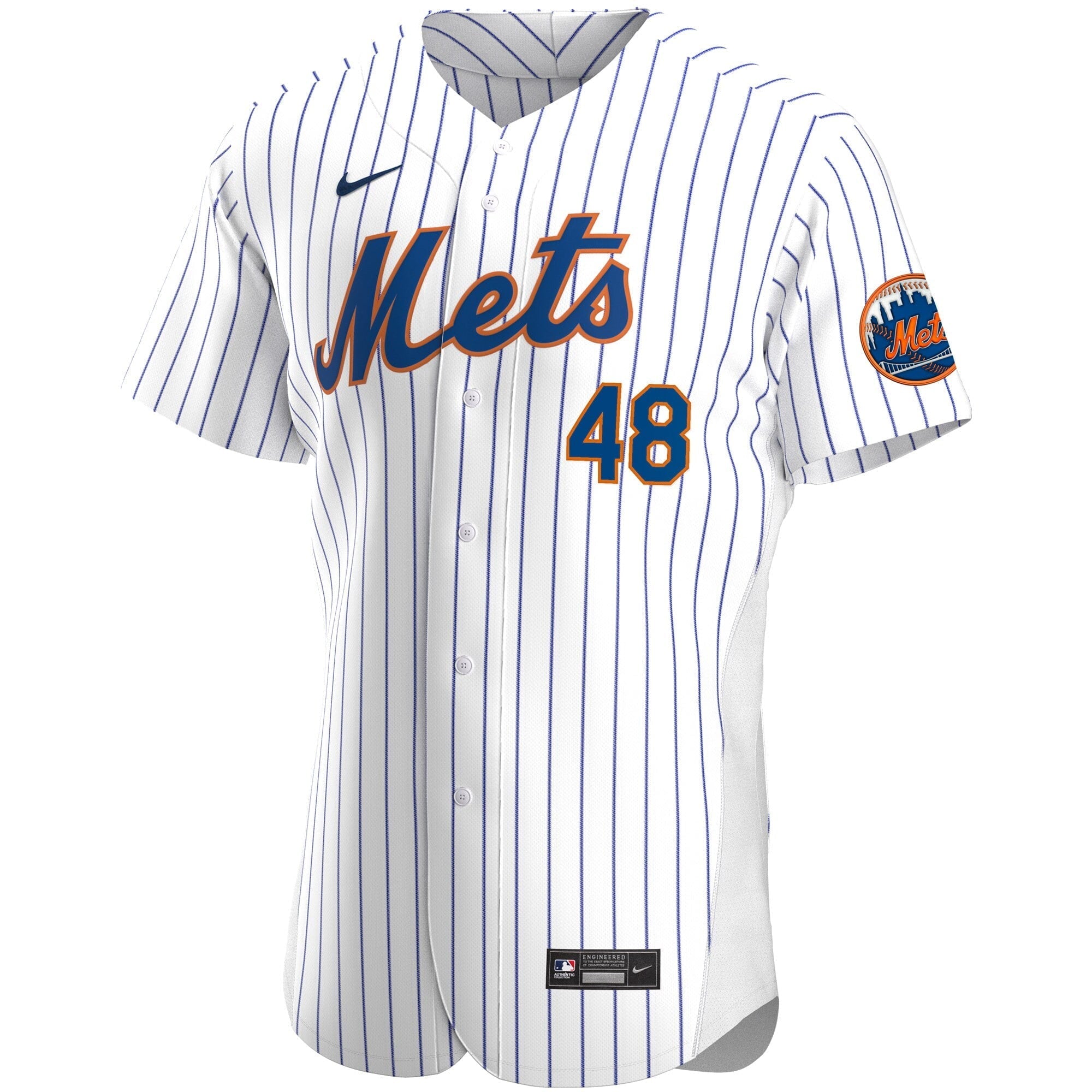 Men's Nike Jacob deGrom White New York Mets Home Authentic Player Jersey - vstockx