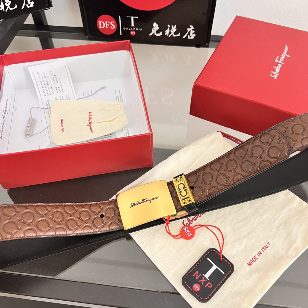 Streetwear Belt Ferragamo 320143 size:3.5cm - vstockx