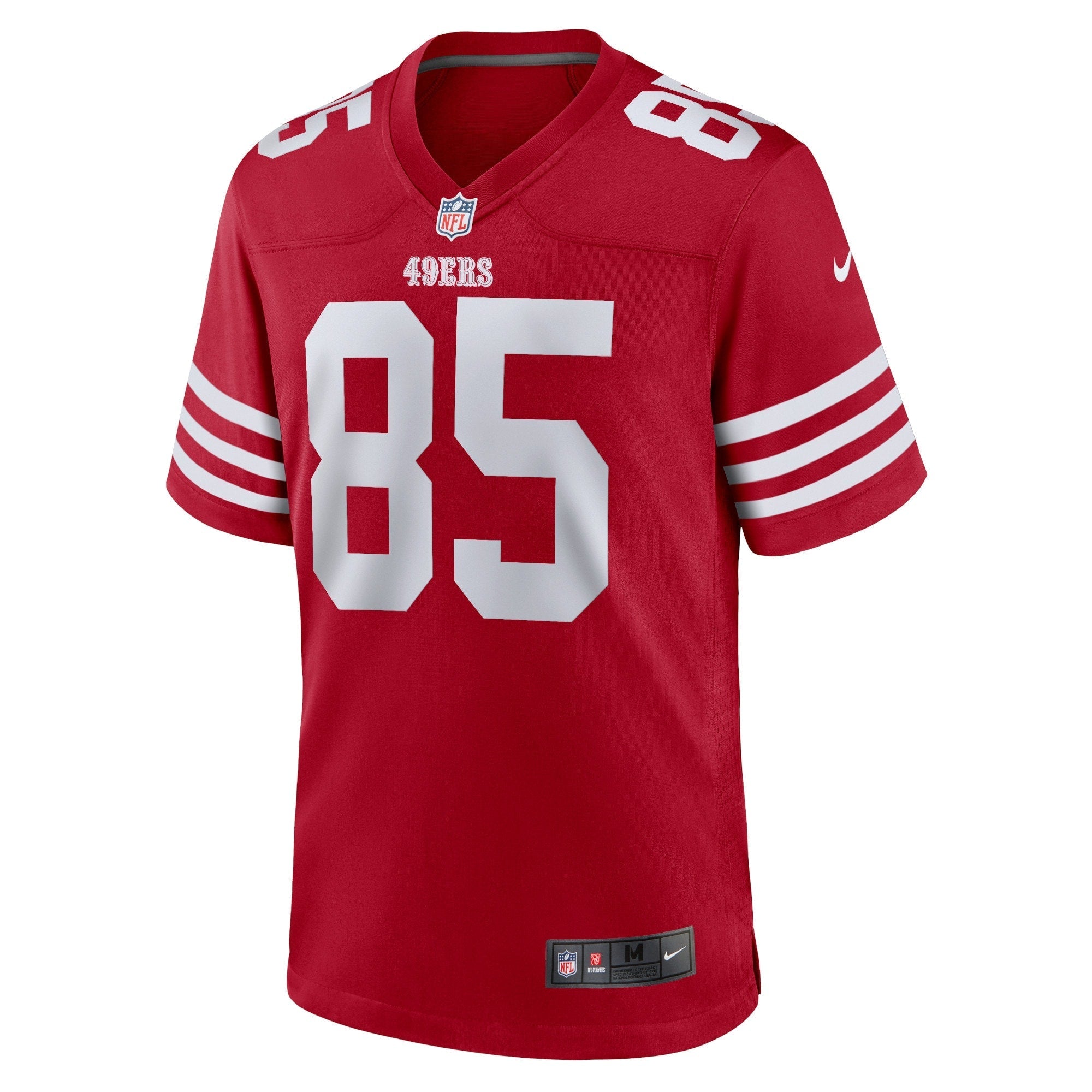 Men's Nike George Kittle Scarlet San Francisco 49ers Player Game Jersey - vstockx