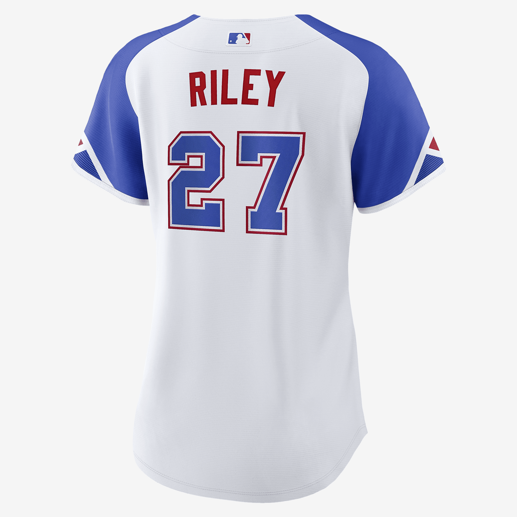 MLB Atlanta Braves City Connect (Austin Riley) Women's Replica Baseball Jersey - White/Royal Blue - vstockx