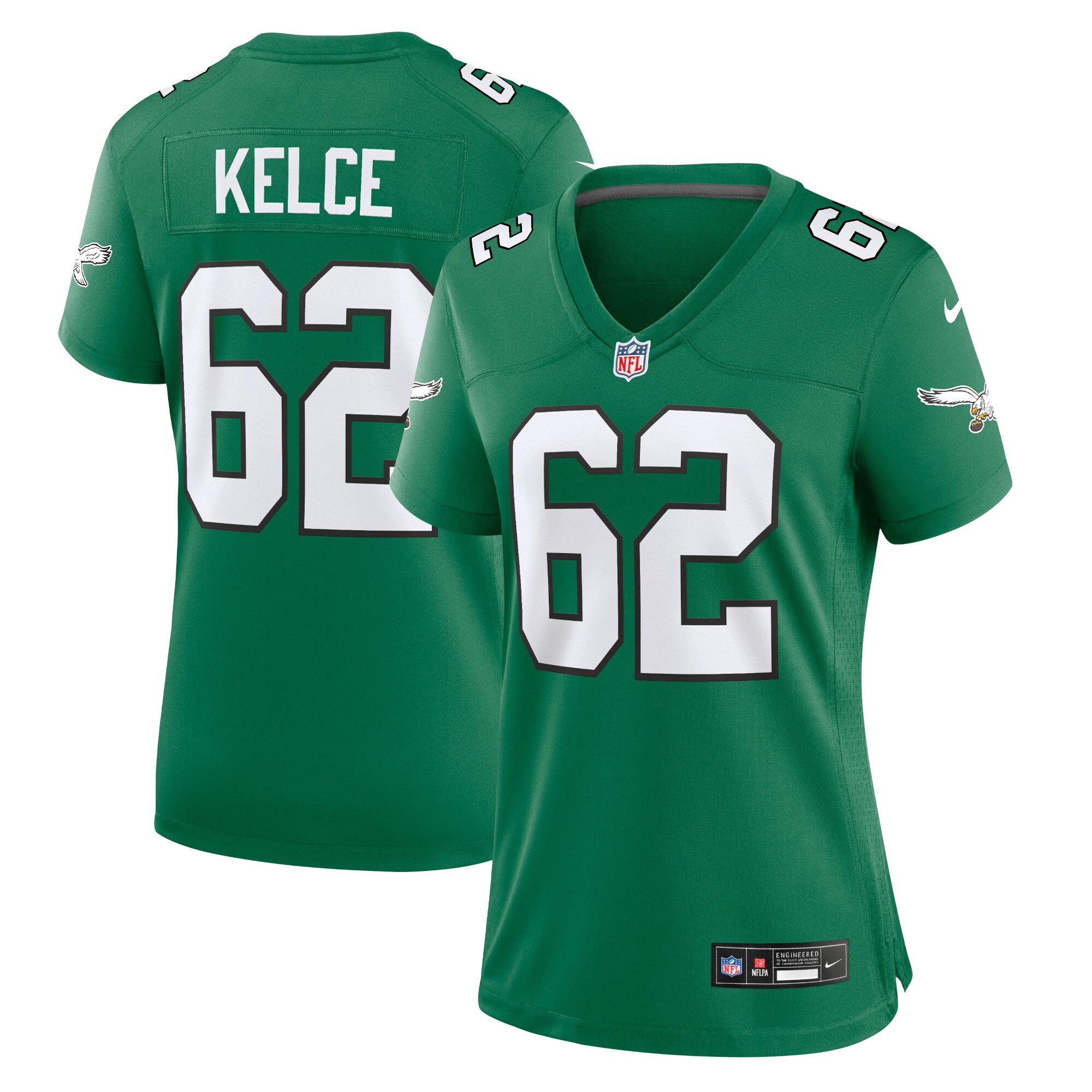 Jason Kelce Philadelphia Eagles Nike Women's Player Jersey - Kelly Green - vstockx