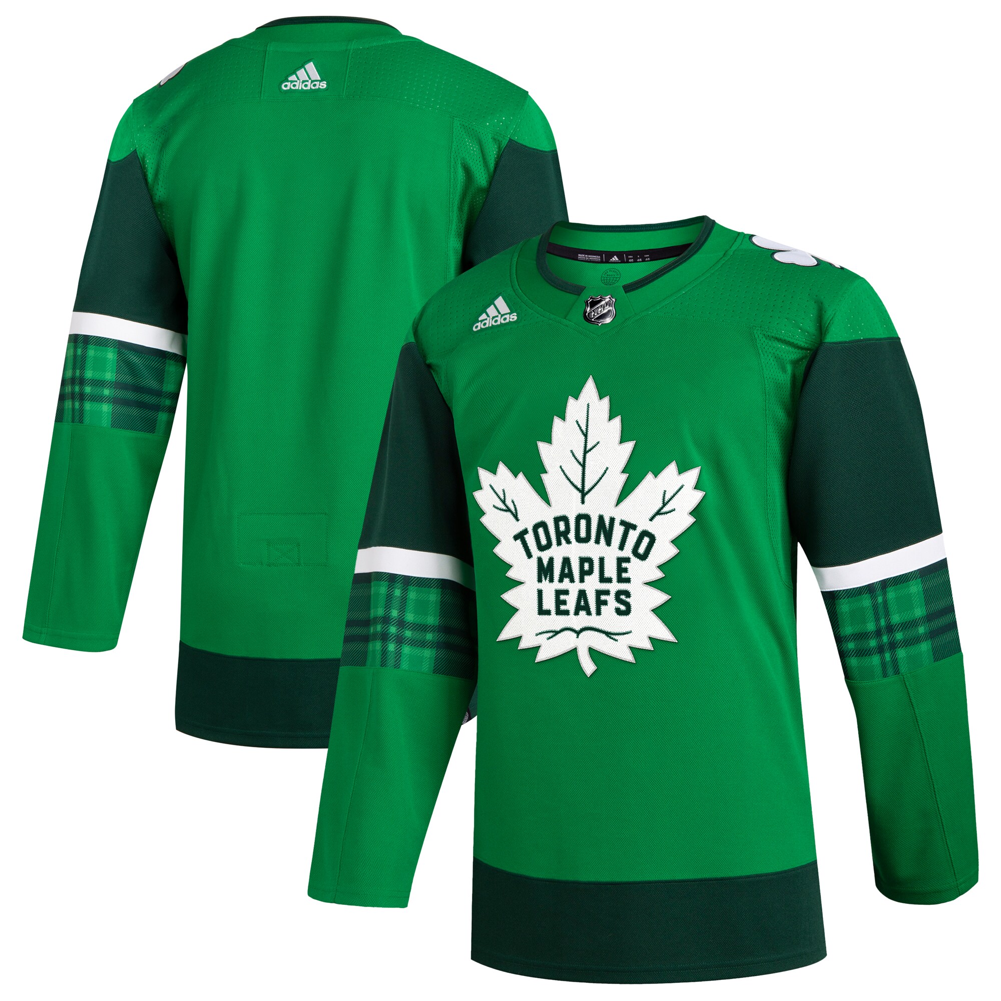 Toronto Maple Leafs adidas 2023 St. Patrick's Day Primegreen Authentic Jersey - Kelly Green - vstockx