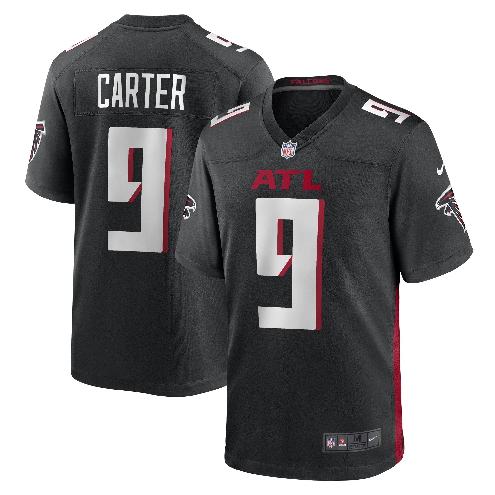 Men's Nike Lorenzo Carter Black Atlanta Falcons Game Player Jersey - vstockx